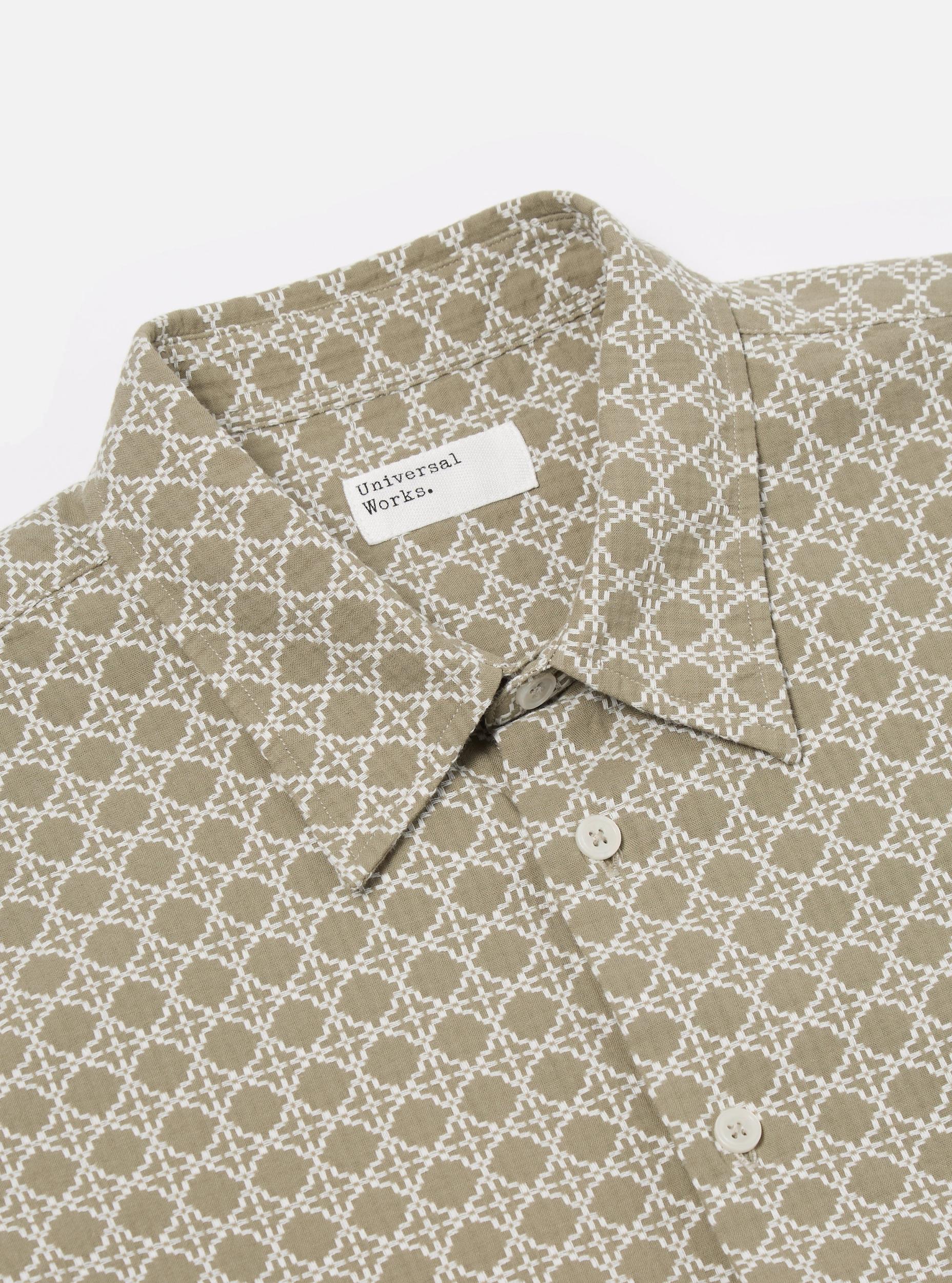 Sand/White Rhodes Cotton Square Pocket Shirt Product Image