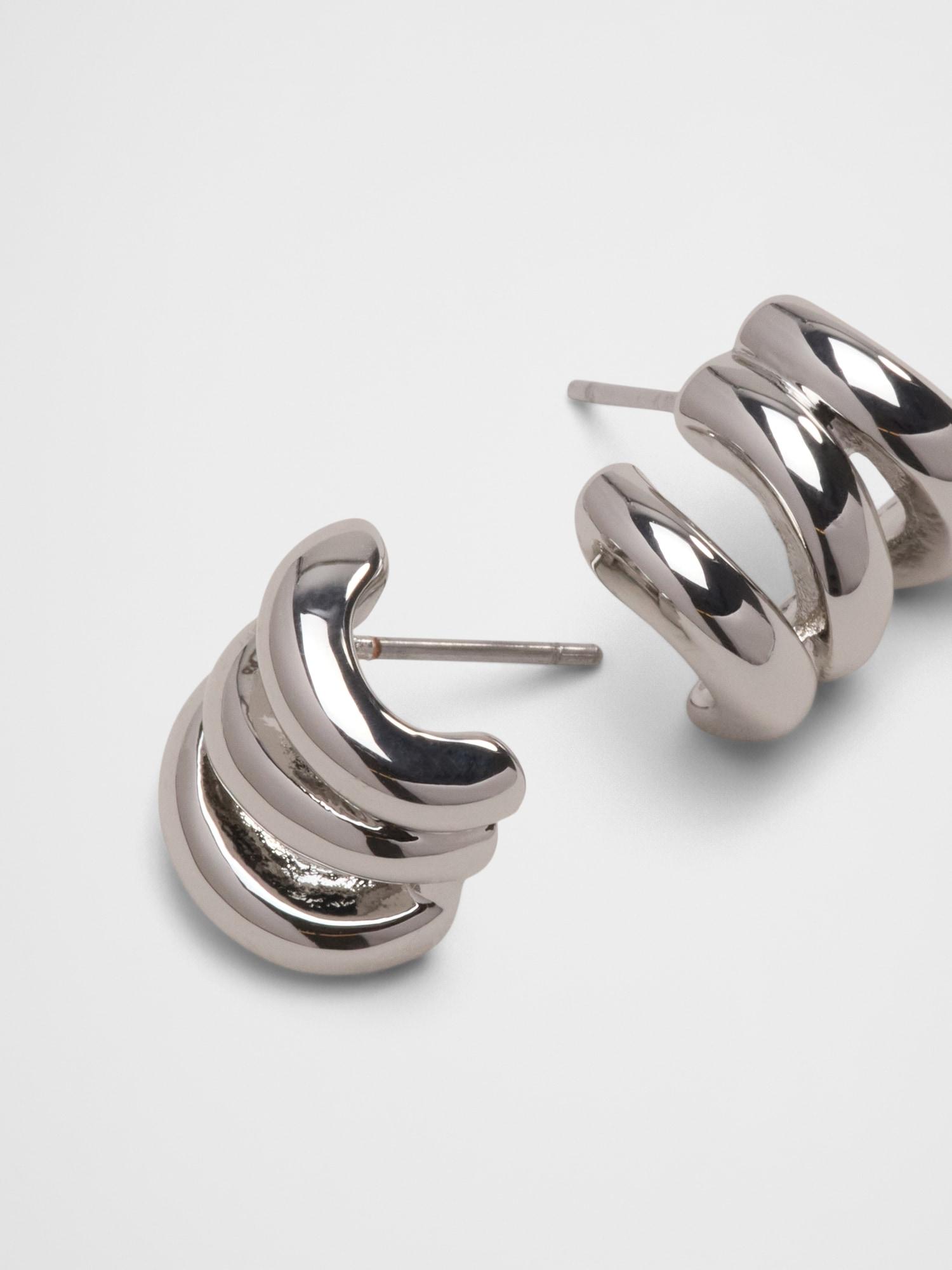 Triple Hoop Mini Stud Earrings Product Image