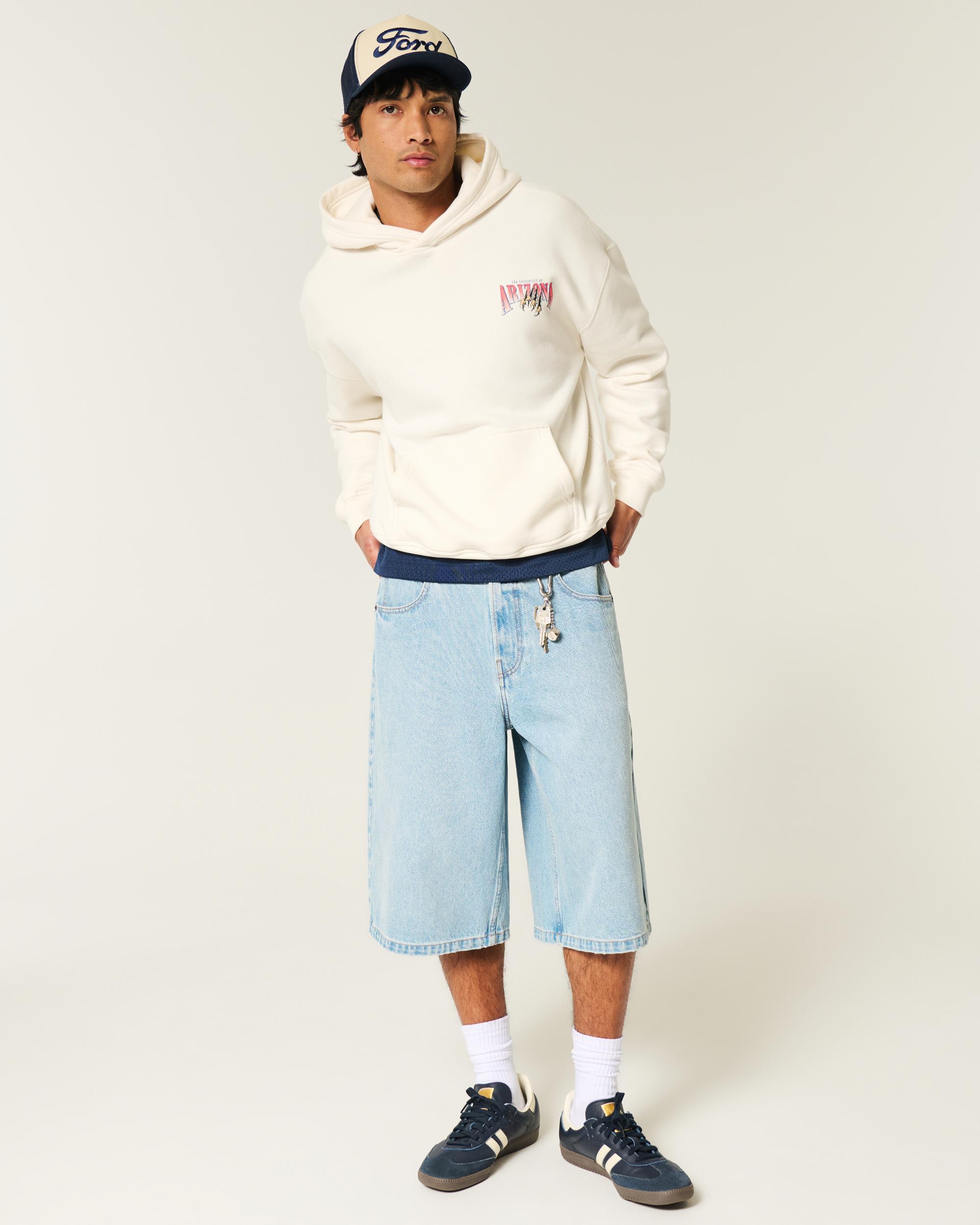 Boxy UConn Graphic Hoodie Product Image