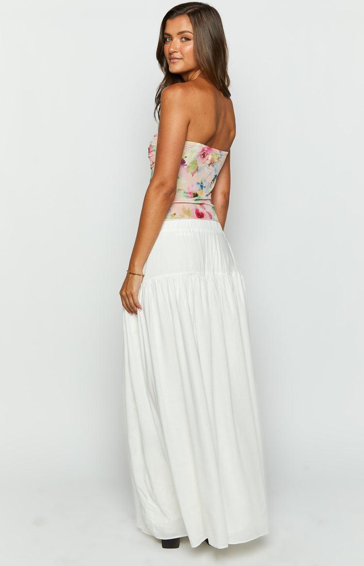 Cade White Maxi Skirt Product Image