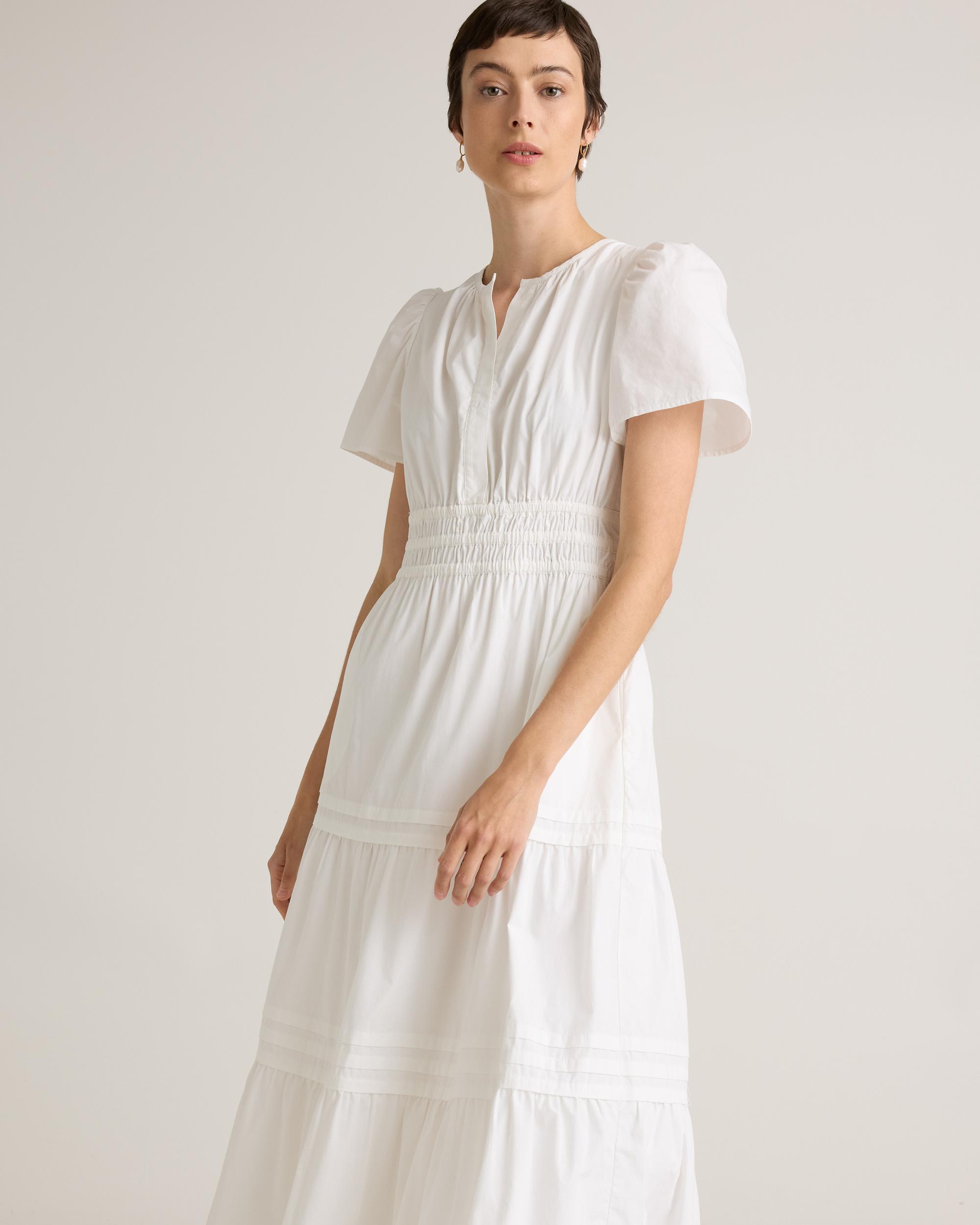 Quince | Women's Poplin Tiered Maxi Dress Cotton Product Image