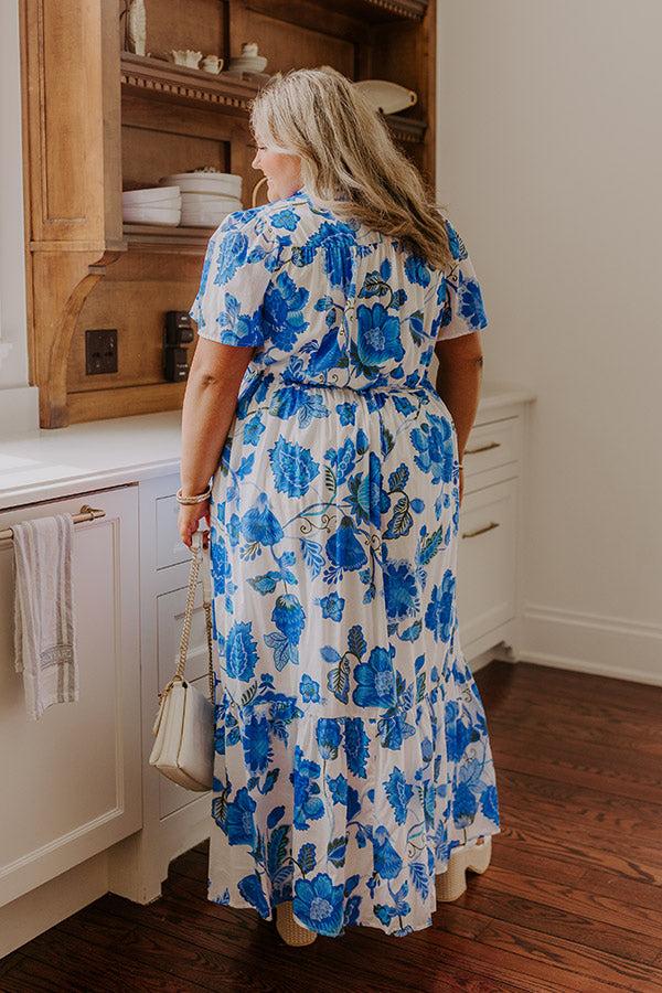 Catalina Island Views Floral Maxi Dress Curves Product Image