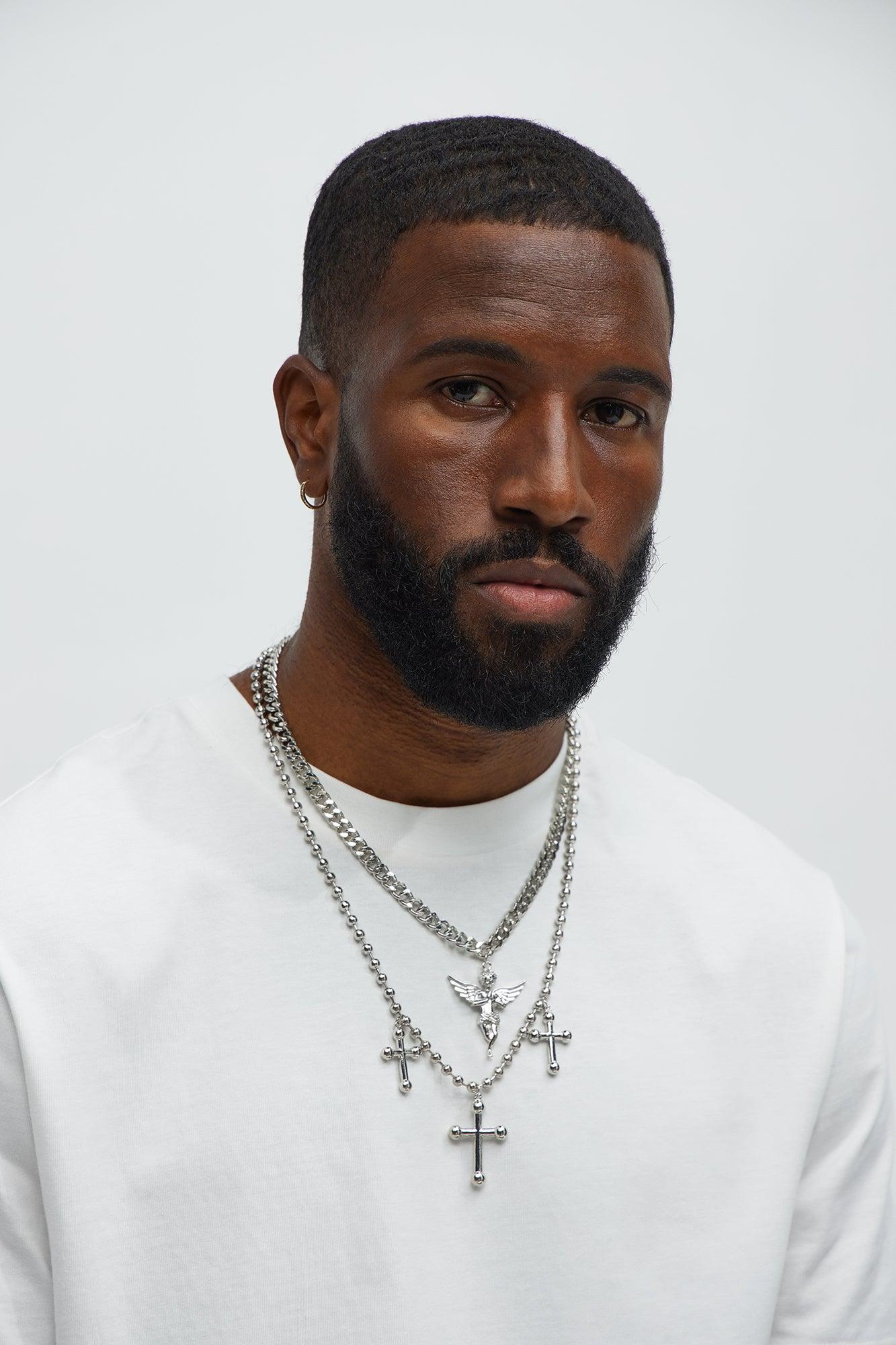 Glacier Cross Necklace  - Silver Product Image