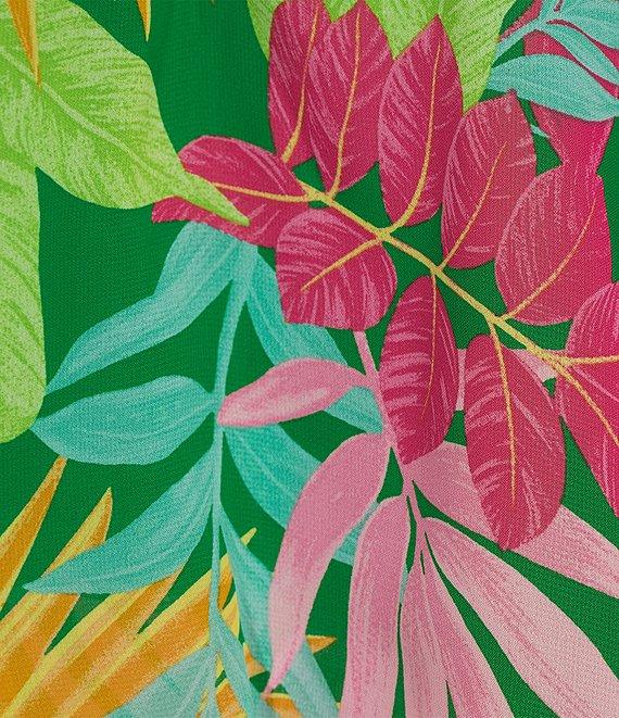 Jessica Howard Floral Print Crew Neck Sleeveless Tiered Chiffon Dress Product Image