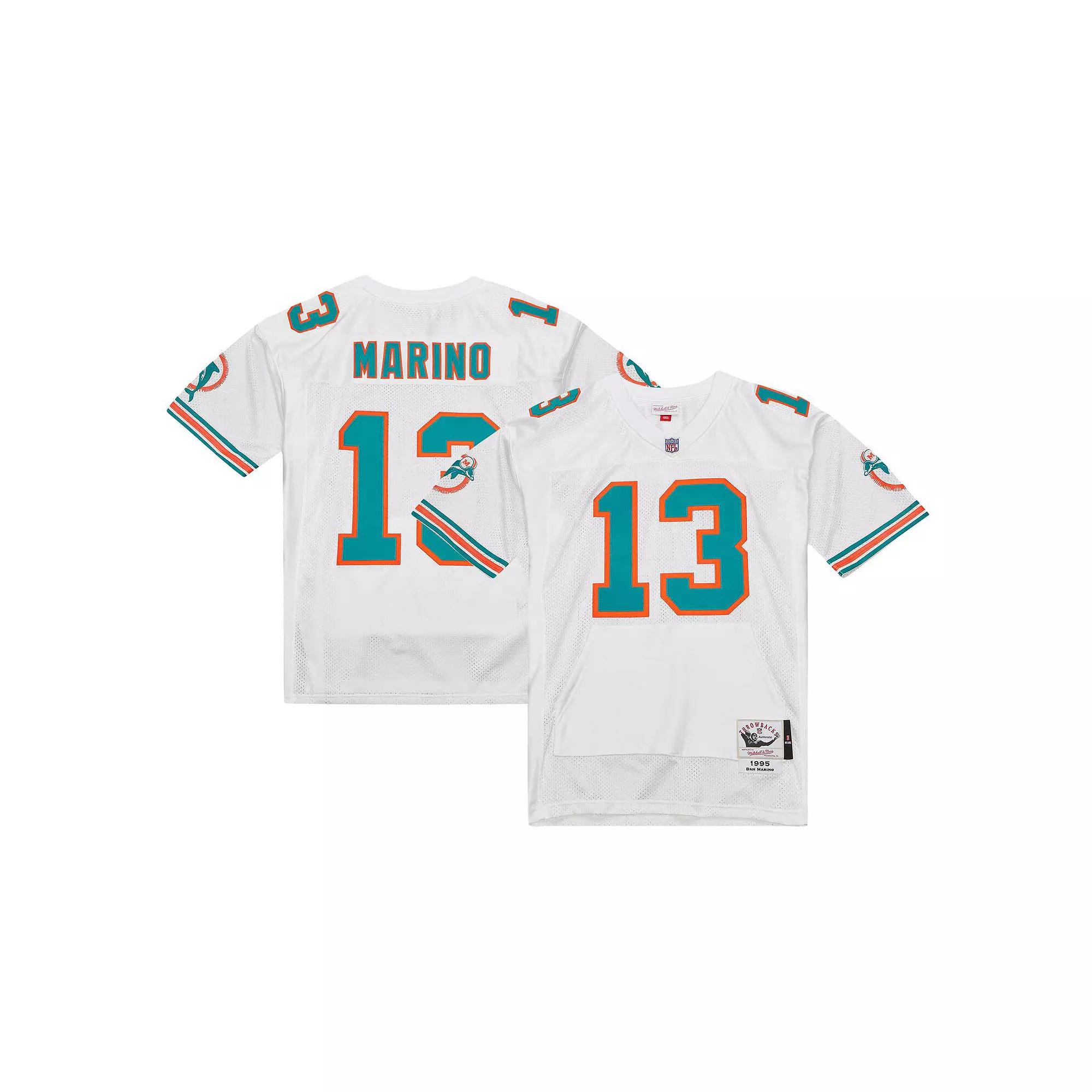 Men's Mitchell & Ness Dan Marino White Miami Dolphins 1995 Authentic Throwback Retired Player Jersey, Size: 52 Product Image