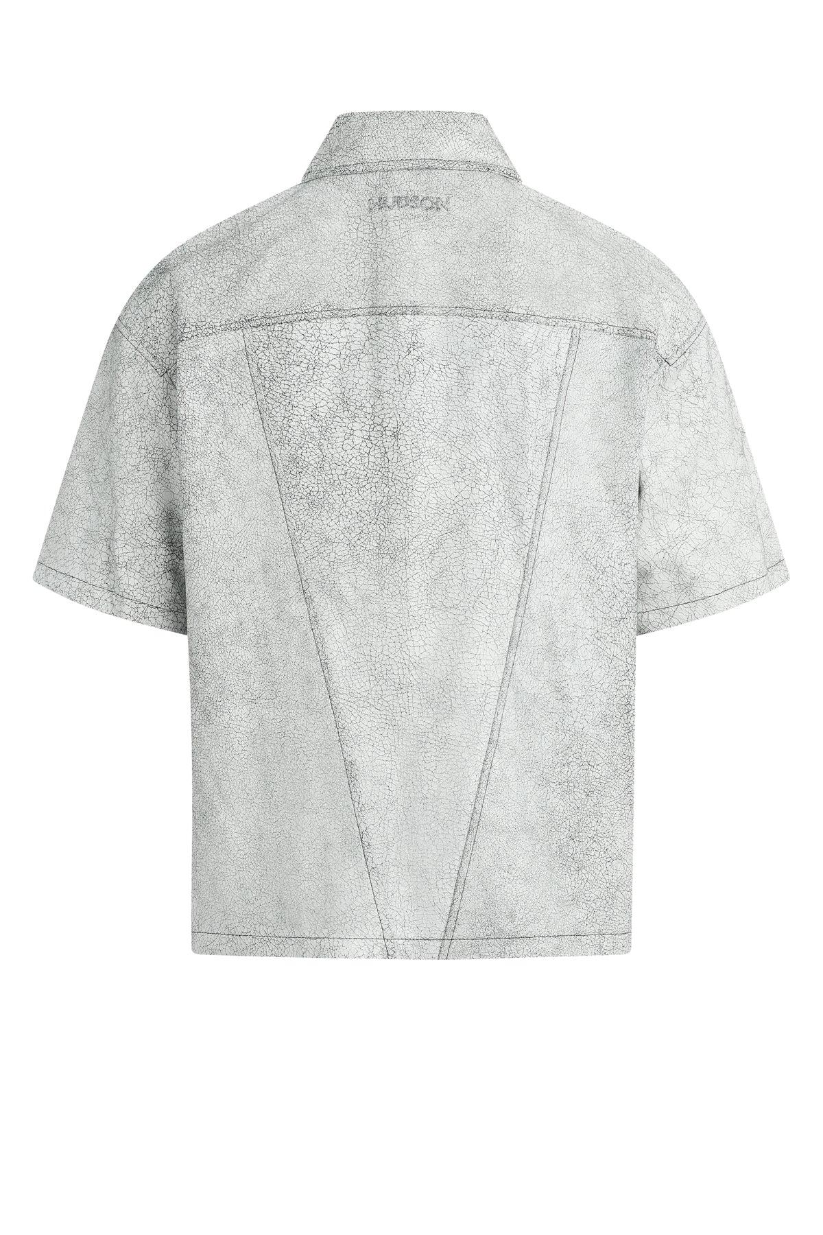 Short Sleeve Zip Shirt Male Product Image