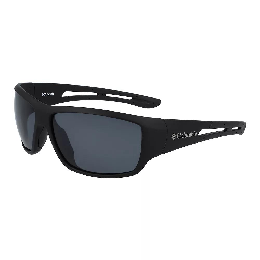 Men's Columbia Utilizer Polarized Modified Rectangle Sunglasses, Black Product Image