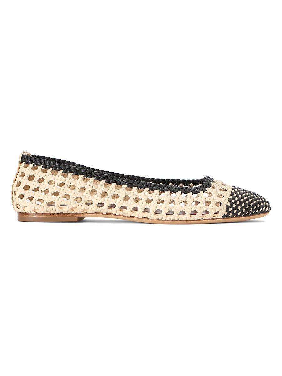 Womens Nell Crochet Leather Ballet Flats Product Image