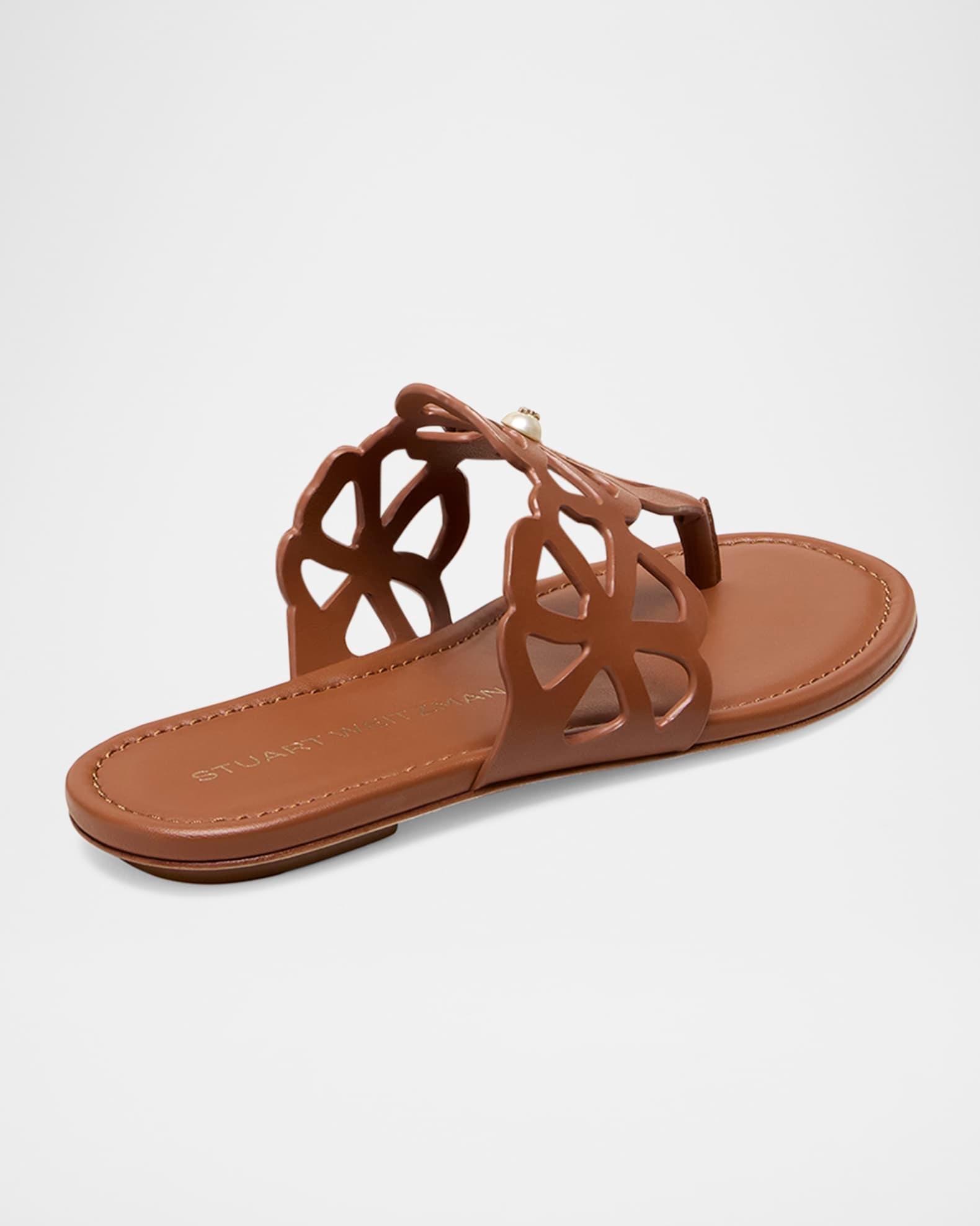 Jasmine Leather Cutout Thong Sandals Product Image