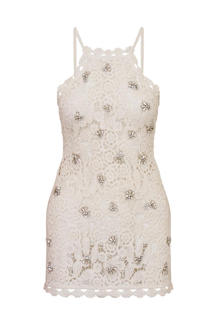 Considine Embellished Crochet Mini Dress Product Image