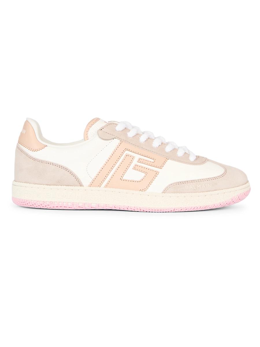 Mens Swan Leather and Suede Low-Top Sneakers Product Image