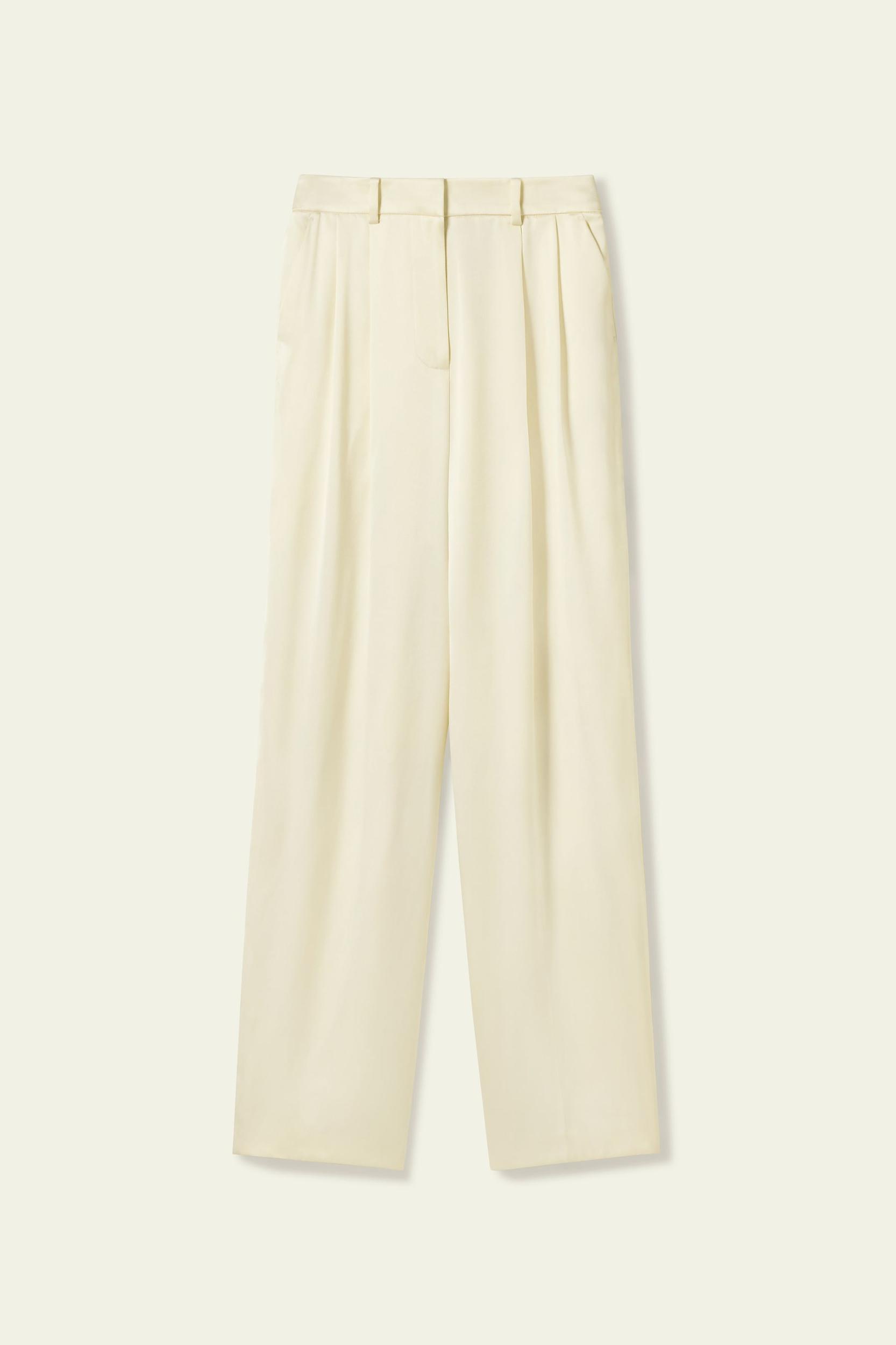 Double-Faced Charmeuse Straight-Leg Pant Product Image