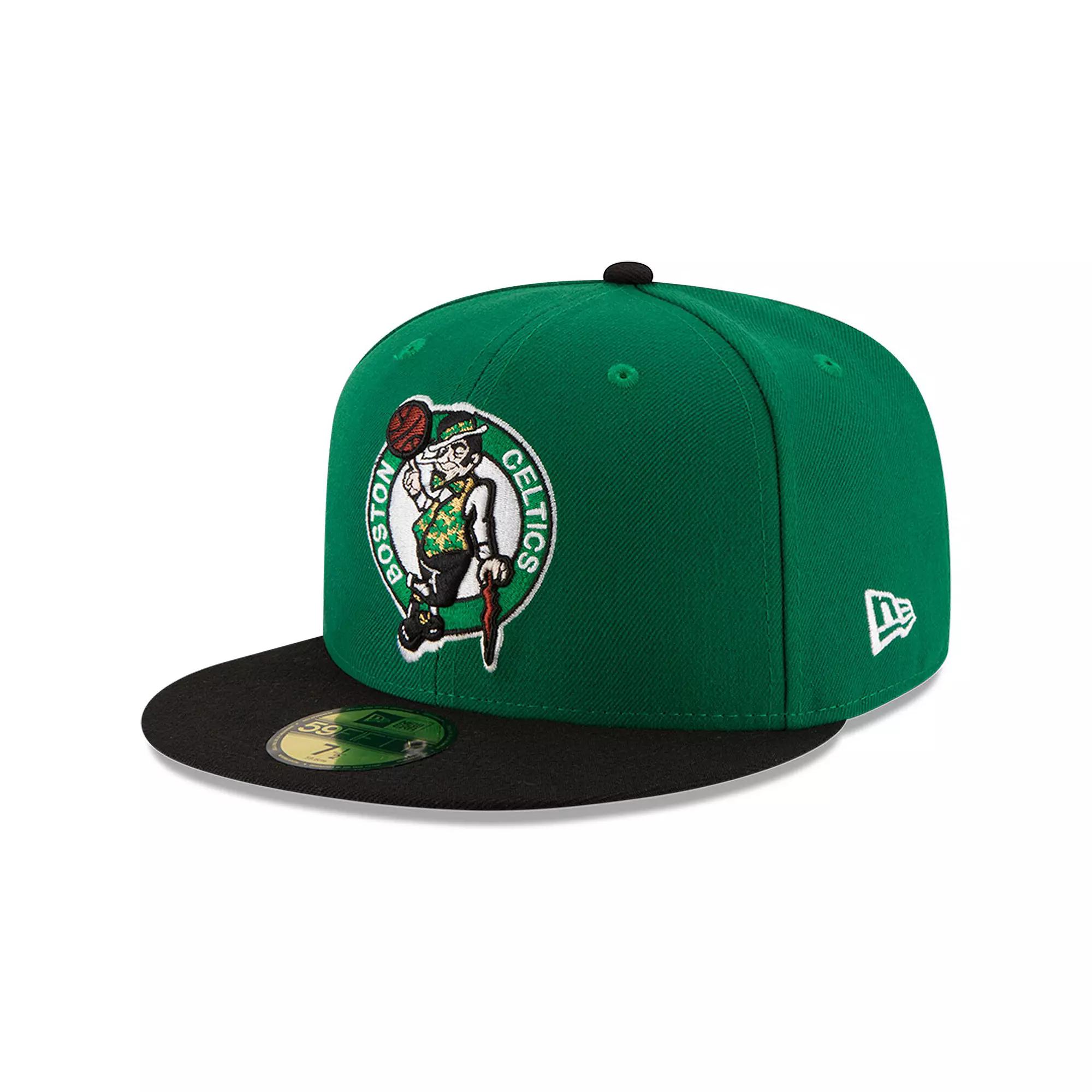 Men's New Era Green/Black Boston Celtics Official Team Color 2Tone 59FIFTY Fitted Hat,  Product Image
