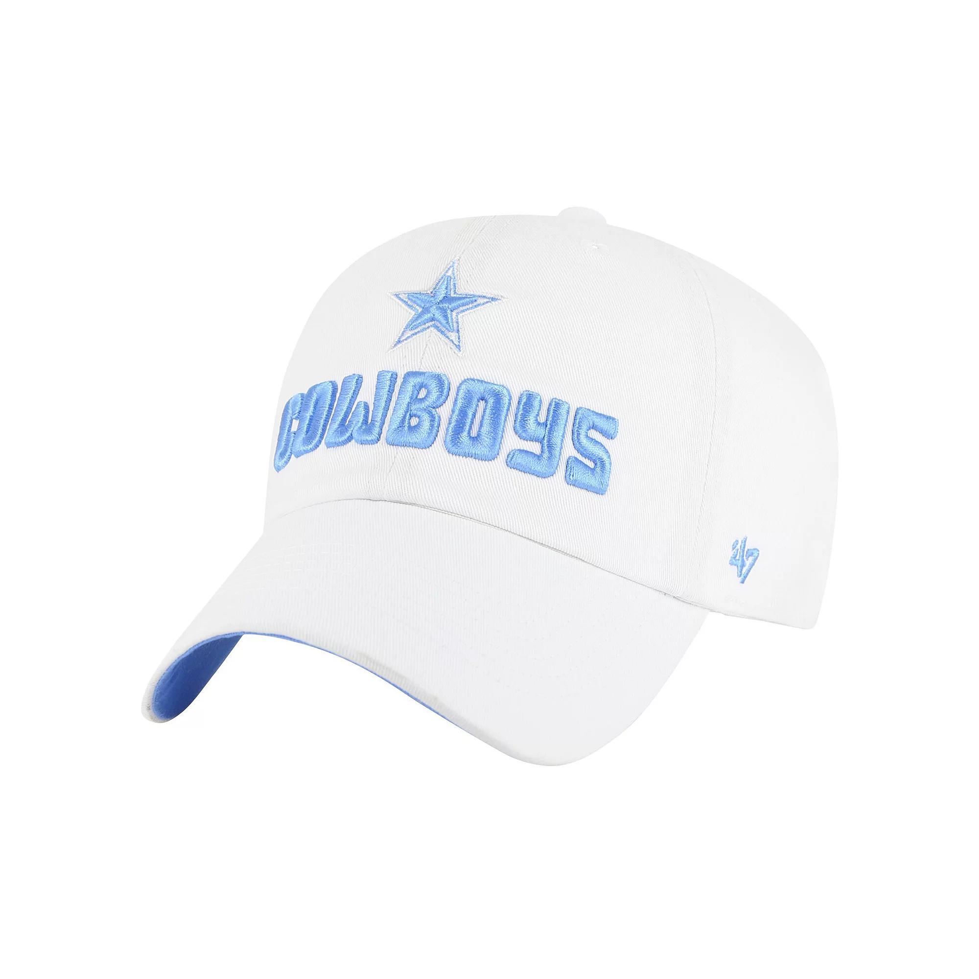 Women's '47  White Dallas Cowboys Luminace Clean Up Adjustable Hat Product Image