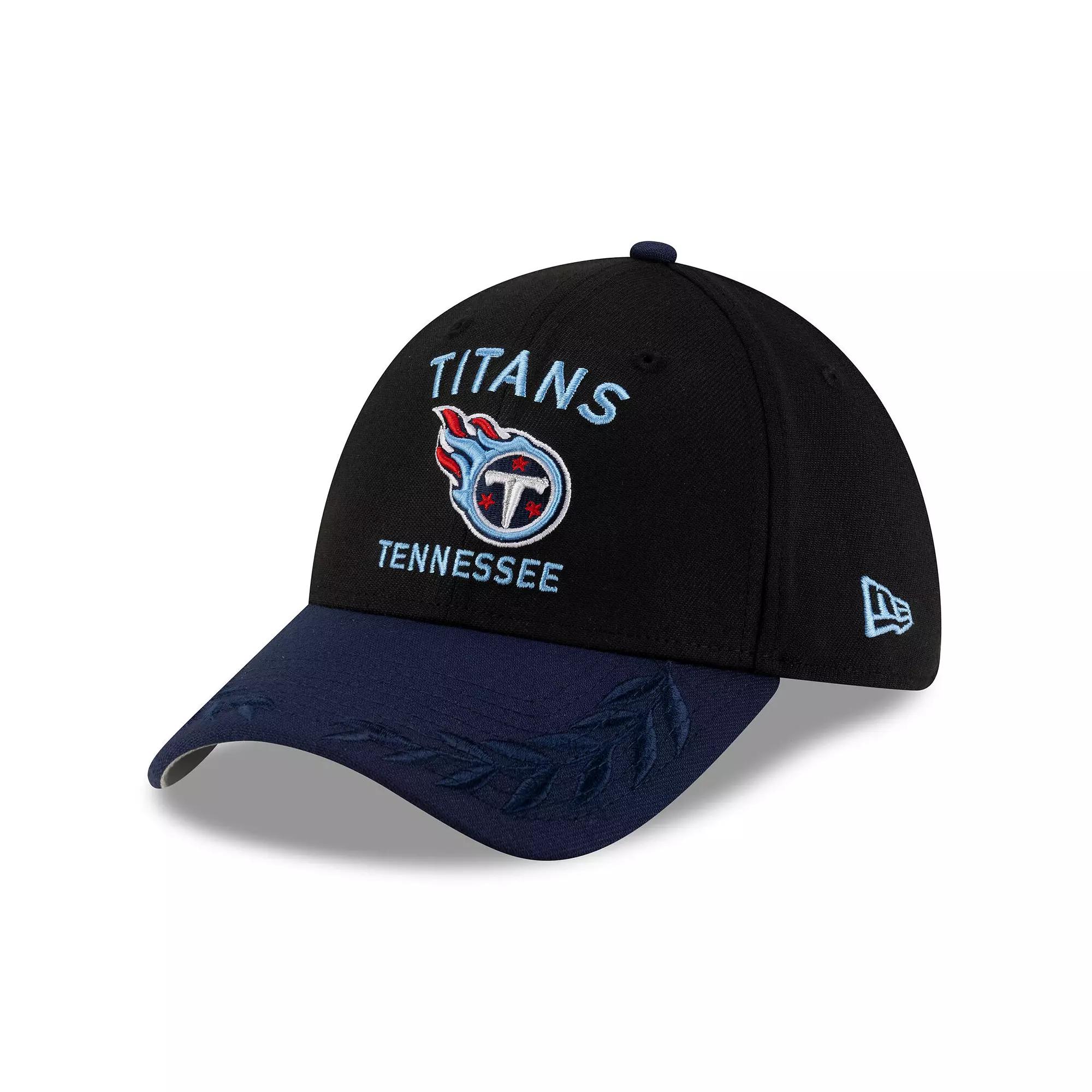 Men's New Era Black/Navy Tennessee Titans 2025 NFL Draft 39THIRTY Flex Hat,  Product Image