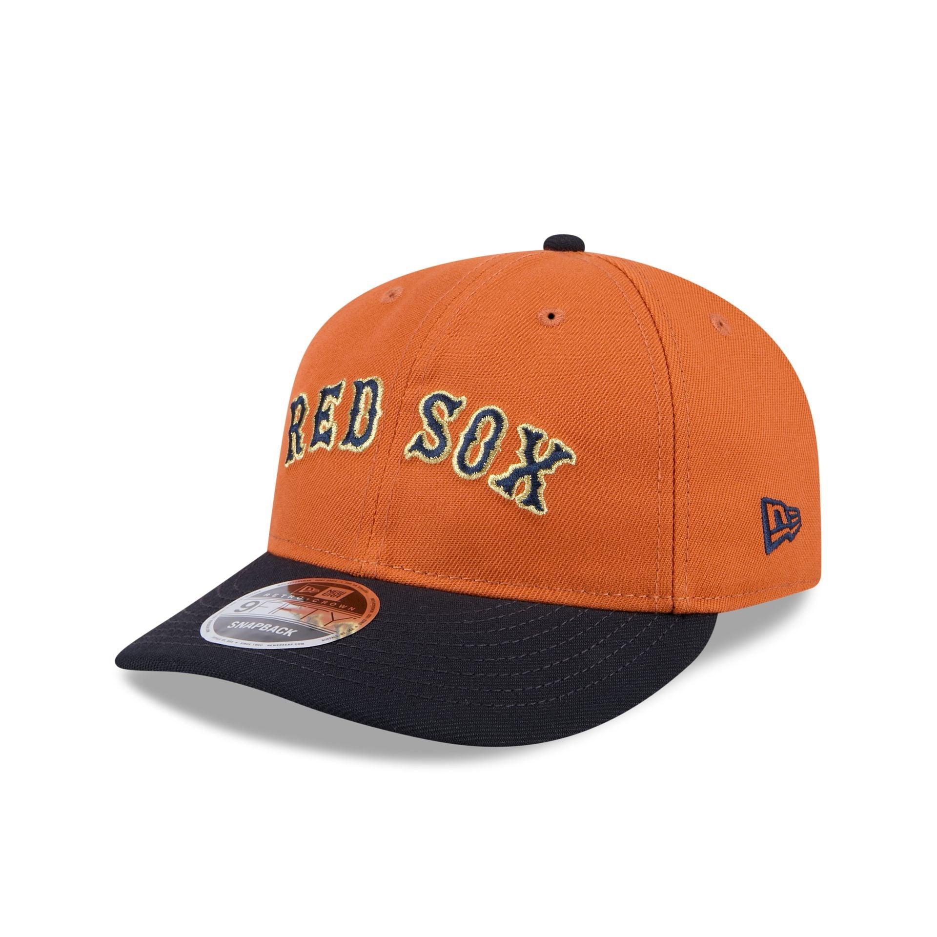 Boston Red Sox Gold Wood Retro Crown 9FIFTY Snapback Hat Male Product Image