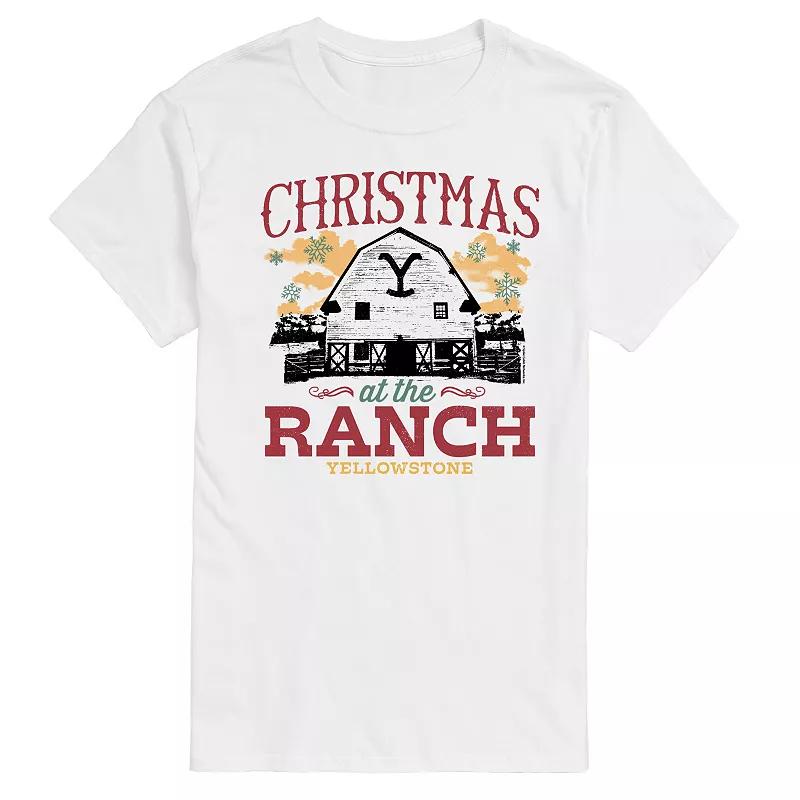 Big & Tall Yellowstone Christmas At The Ranch Graphic Tee, Men's,  Product Image