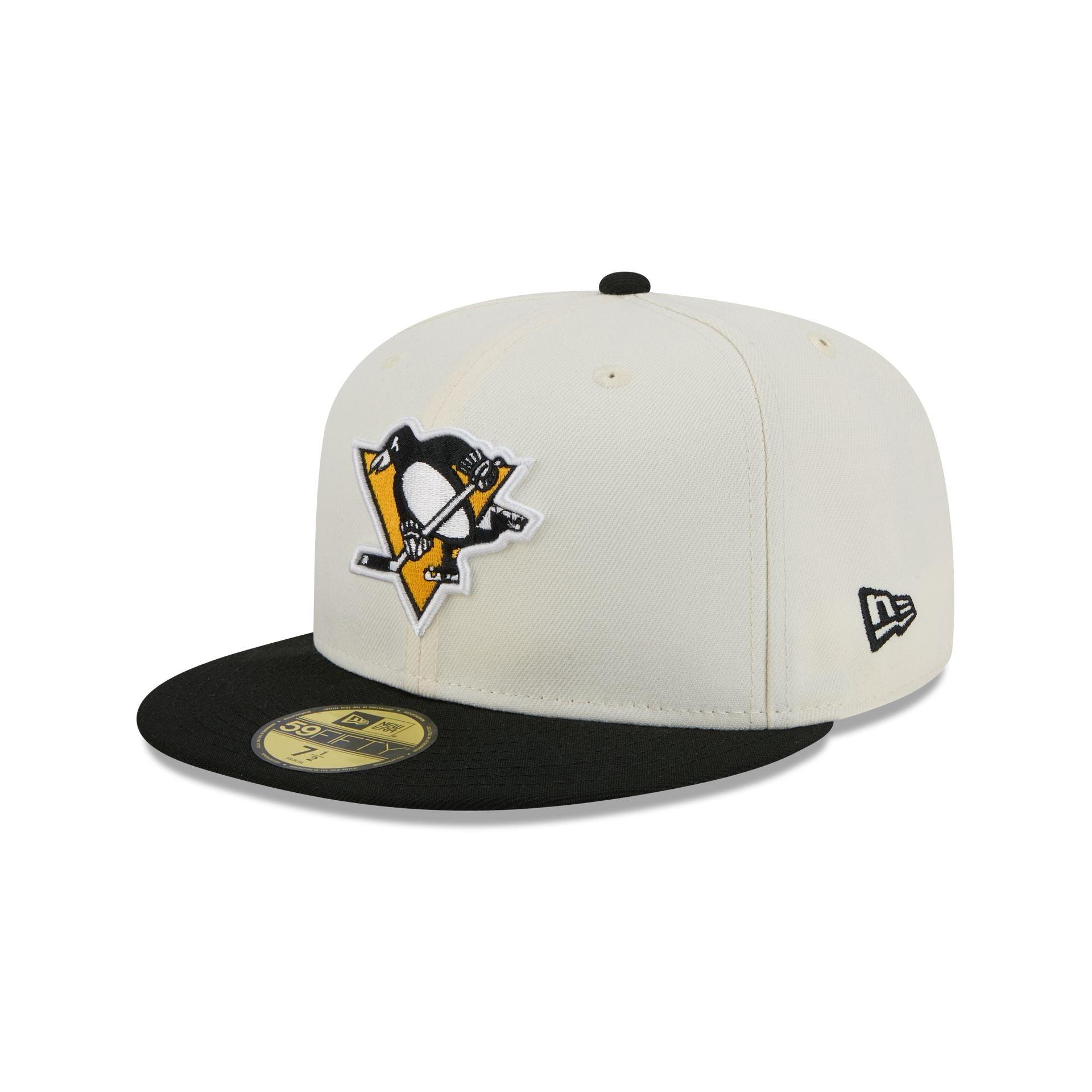 Pittsburgh Penguins Chrome White 59FIFTY Fitted Hat Male Product Image