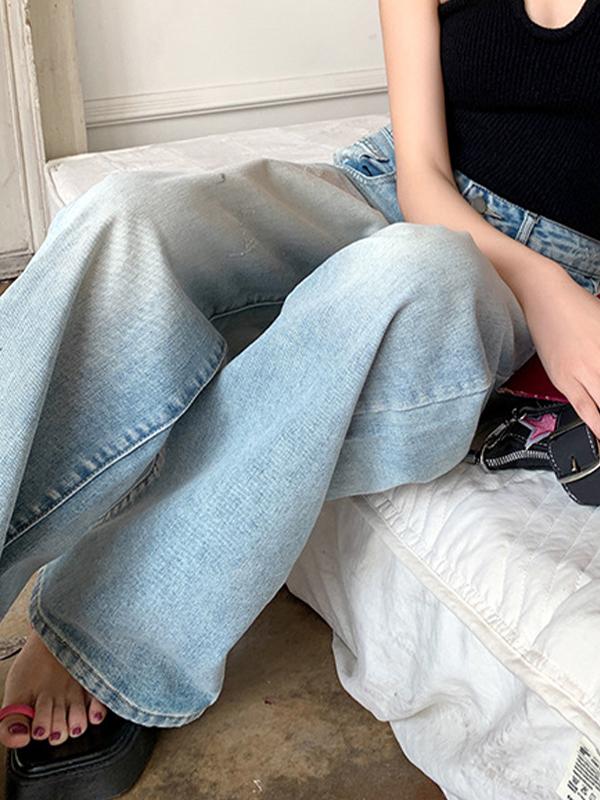 Vintage Light Wash Boyfriend Jeans Product Image