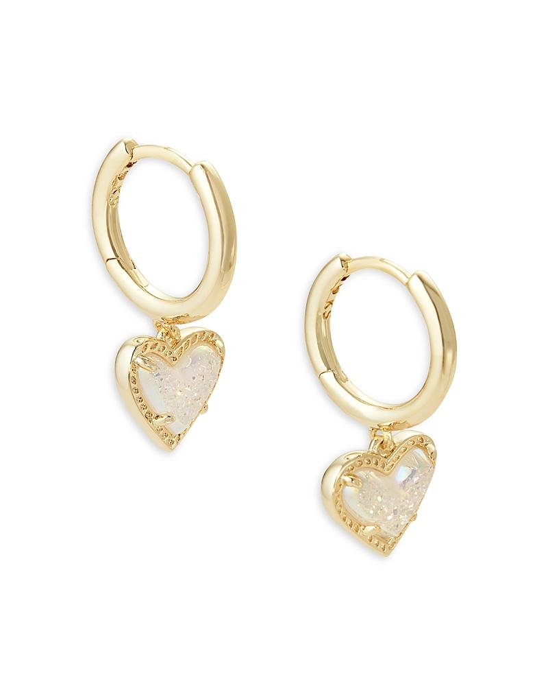 Kendra Scott Ari Heart Drop Huggie Hoop Earrings Product Image