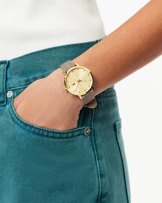 Three Hand Crocorigin Leather Watch Product Image