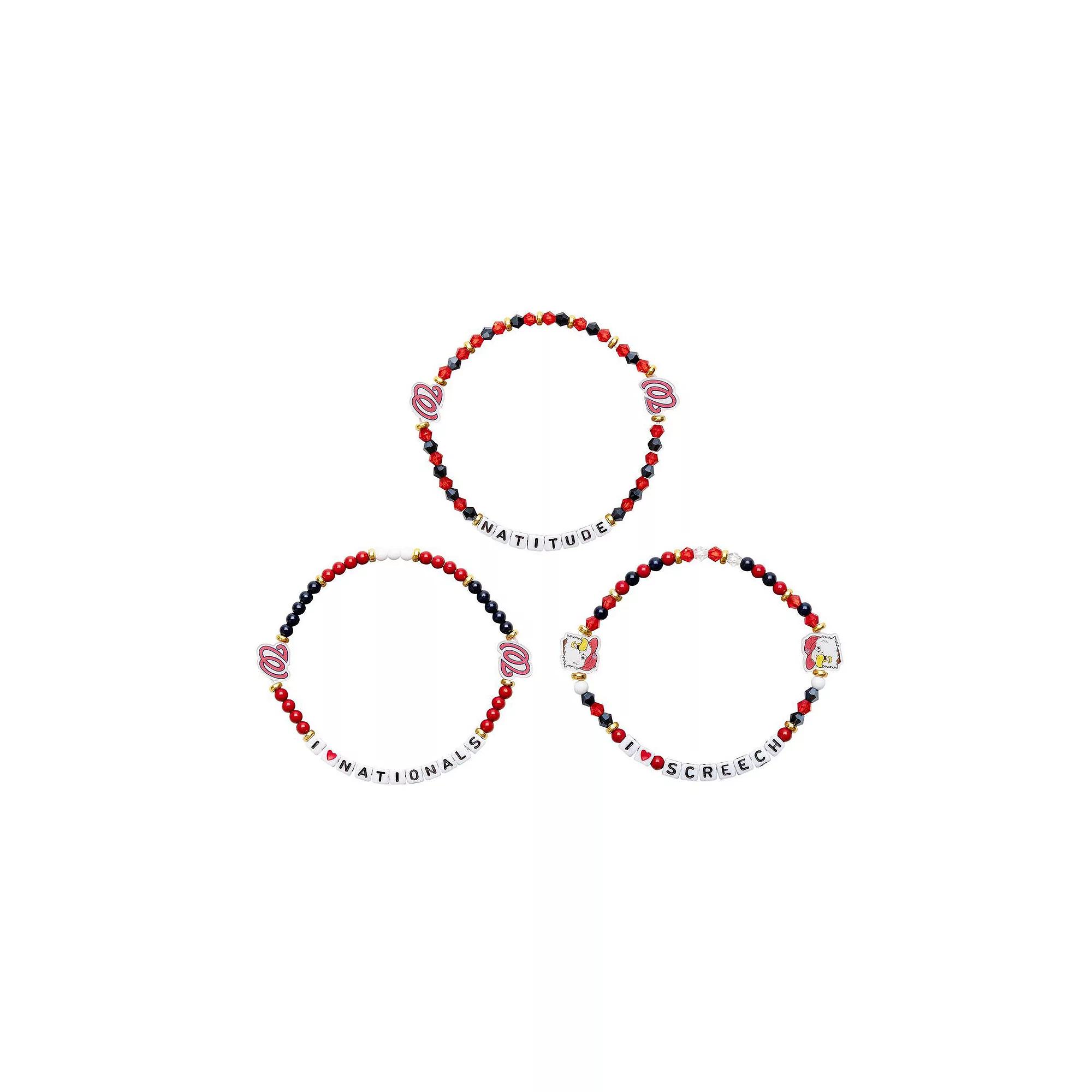 FOCO Washington Nationals 3-Pack Friendship Bracelet Set, Women's, Team Product Image