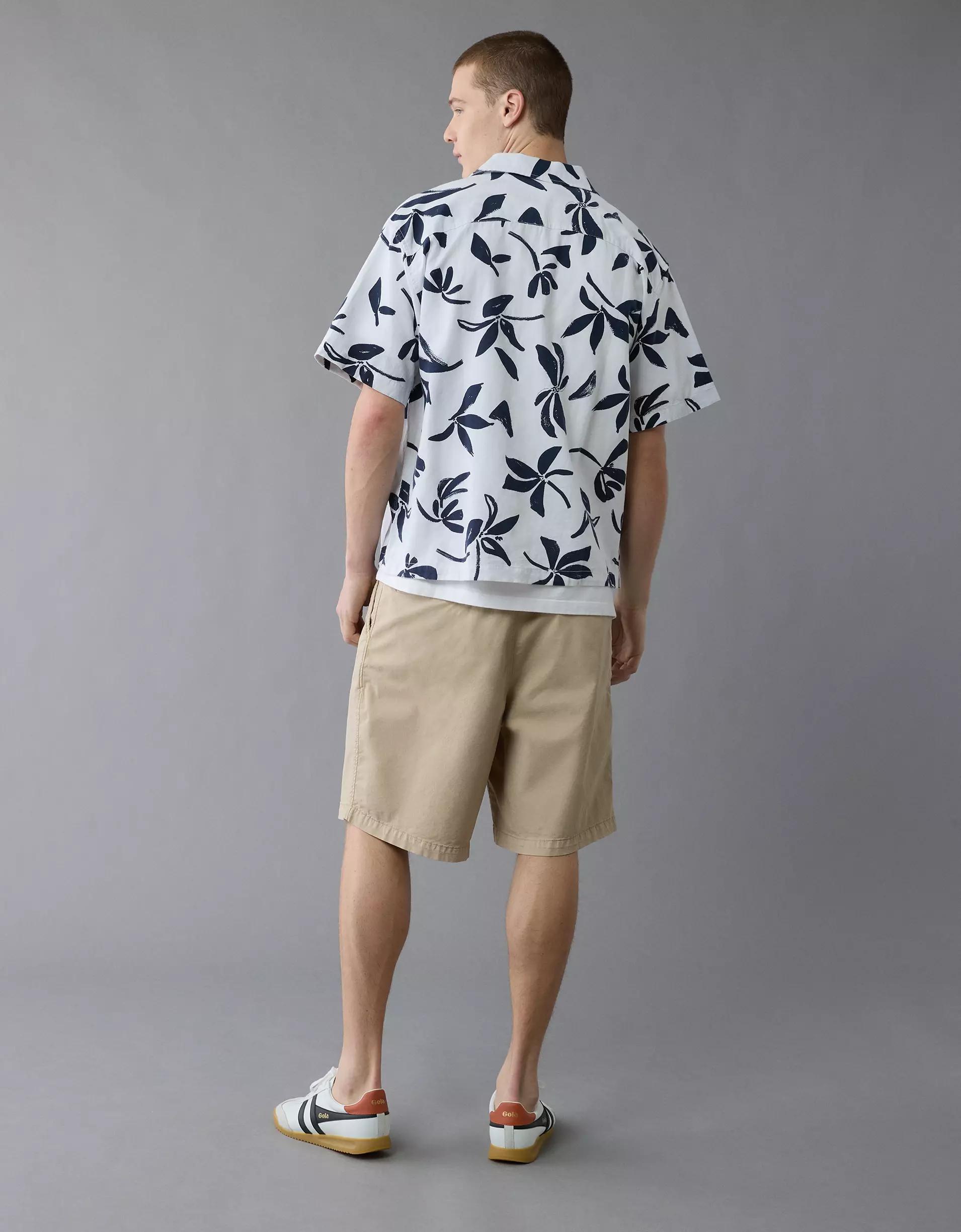 AE Poolside Floral Button-Up Shirt Product Image
