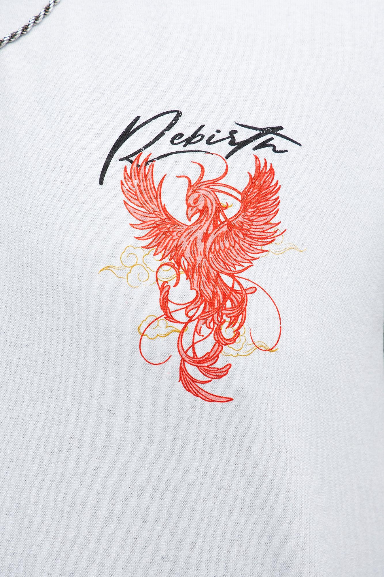 Rebirth Rise Again Muscle Tee - White Male Product Image