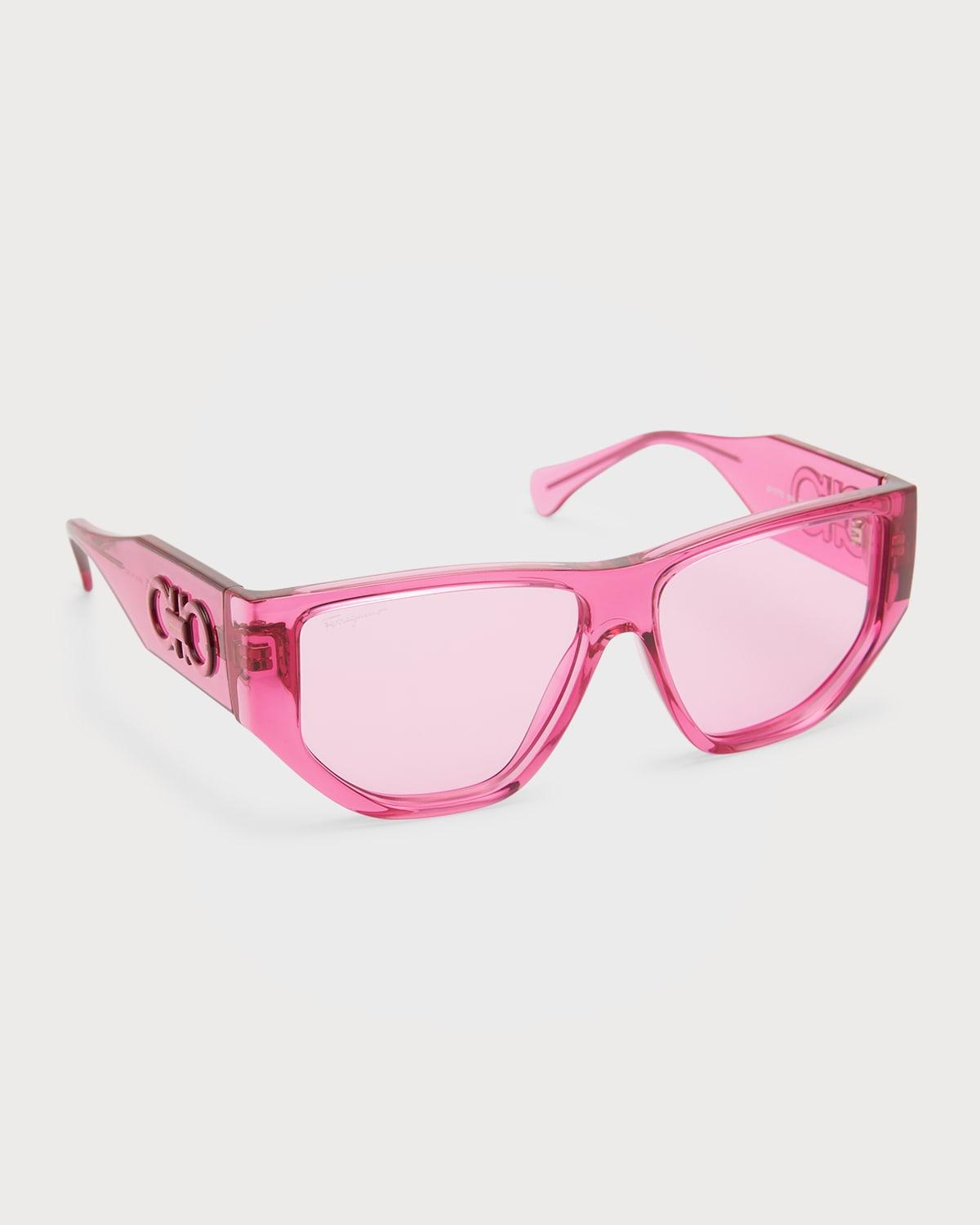 Monochrome Rectangle Plastic Sunglasses Product Image