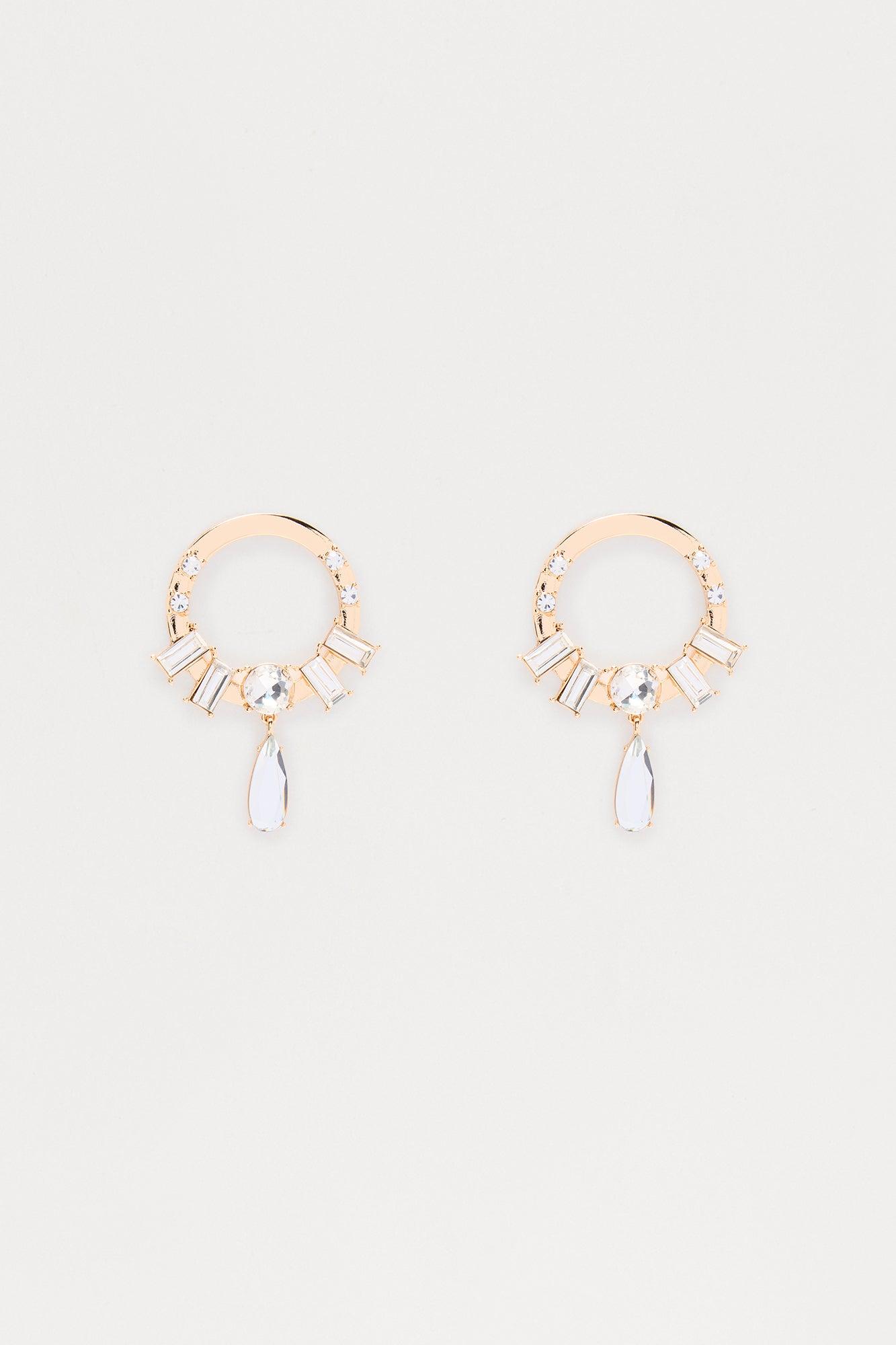 Bring Them Jeweled Drop Earrings - Gold Female Product Image