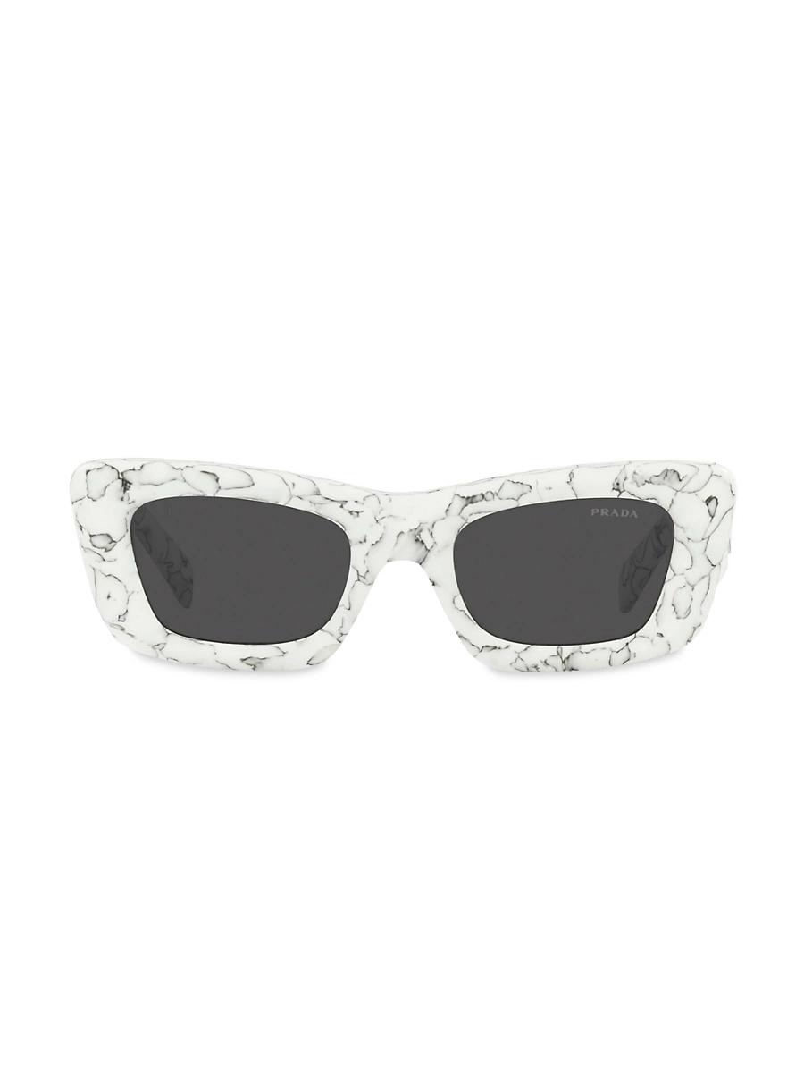 Prada PR 13ZS 50mm Matte Marble Cat Eye Statement Sunglasses Product Image