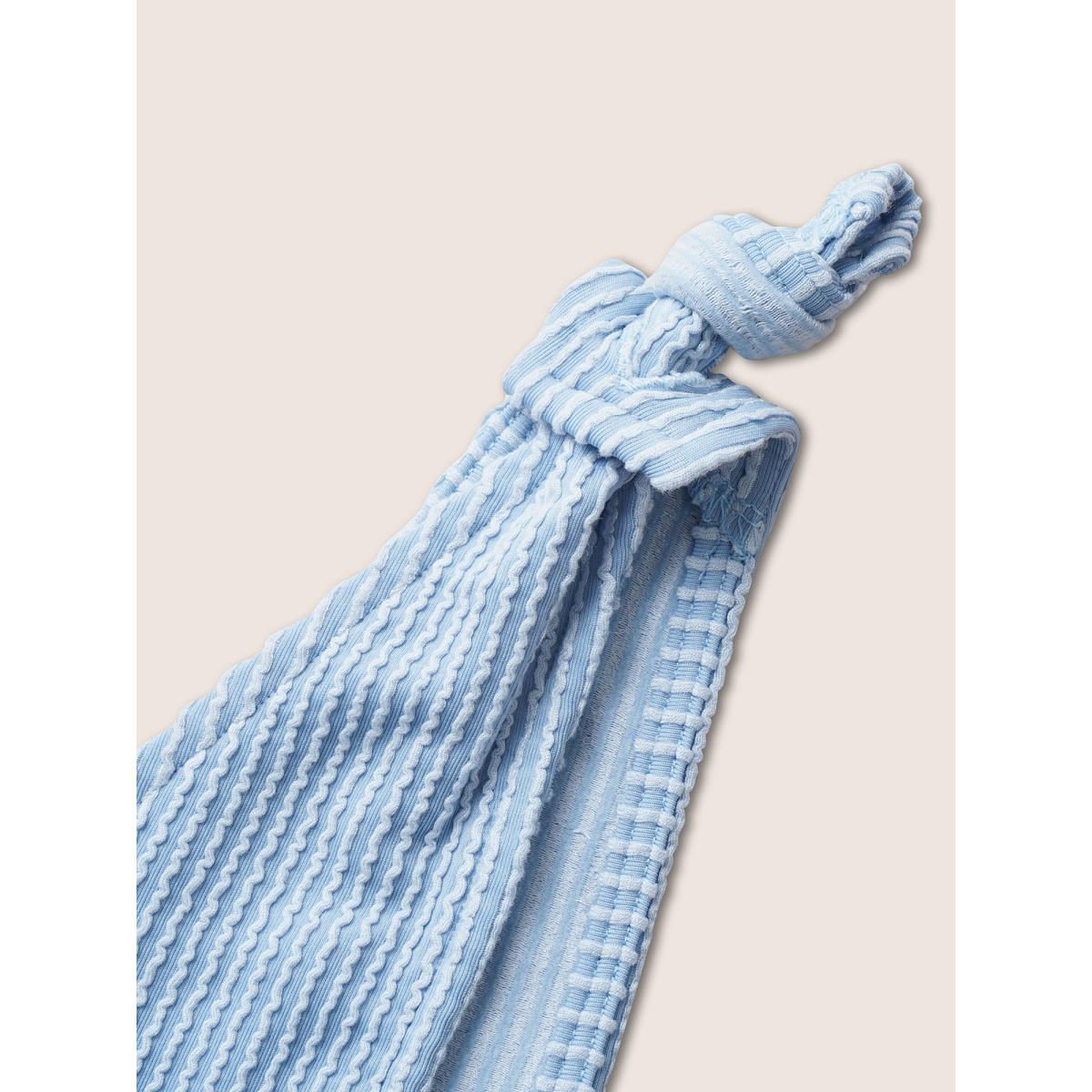 Plus Size Stone Texture Tie Knot Patch Pocket Jumpsuit Women Casual Sleeveless V-neck Everyday Loose Jumpsuits BloomChic 14-16/1X Product Image