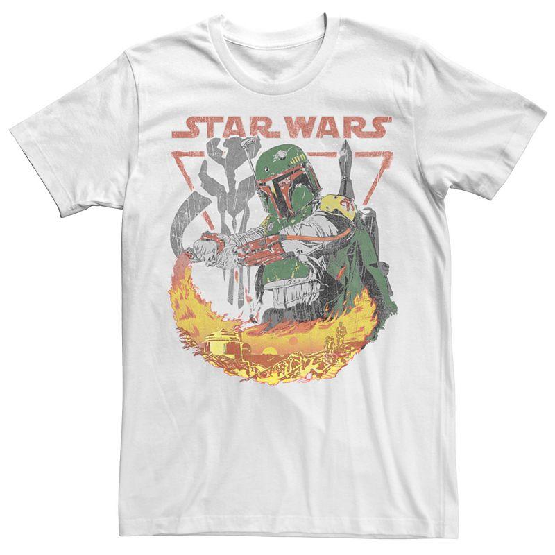 Men's Star Wars Boba Fett Flame Poster Tee,  Product Image