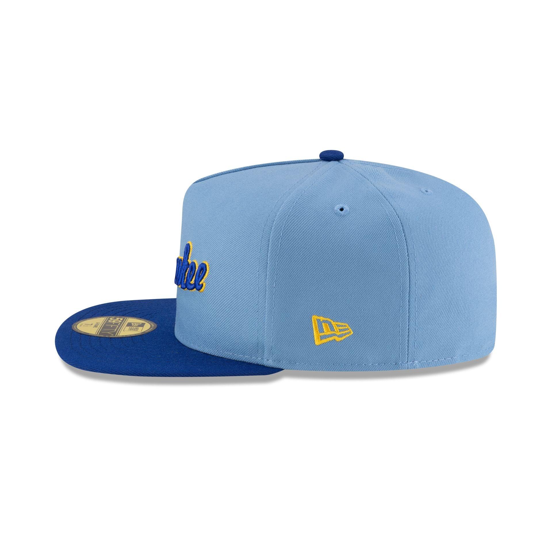 Just Caps Sky Blue Milwaukee Brewers 59FIFTY A-Frame Fitted Hat Male Product Image