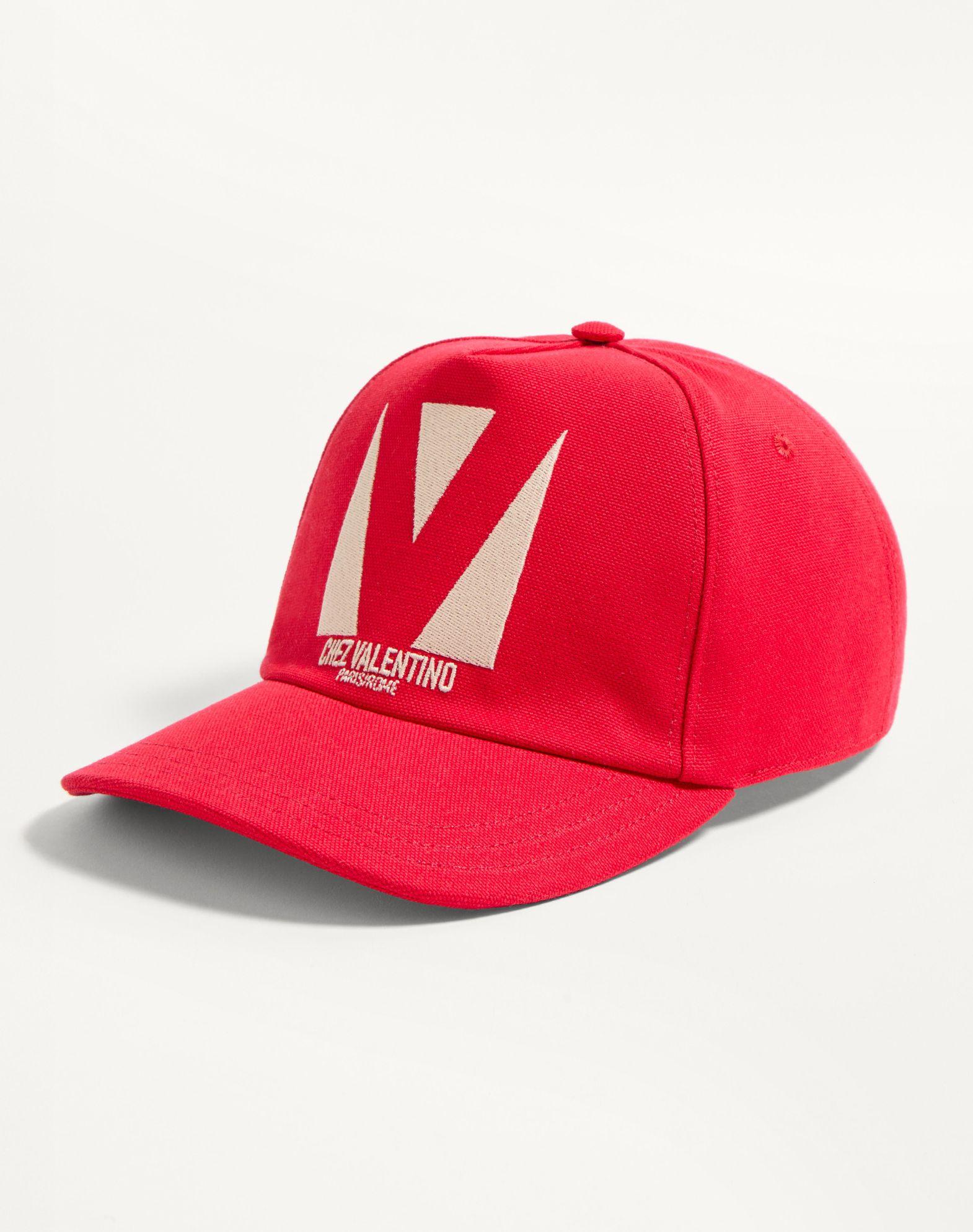 Chez Valentino Cotton Baseball Cap With Embroidery Product Image