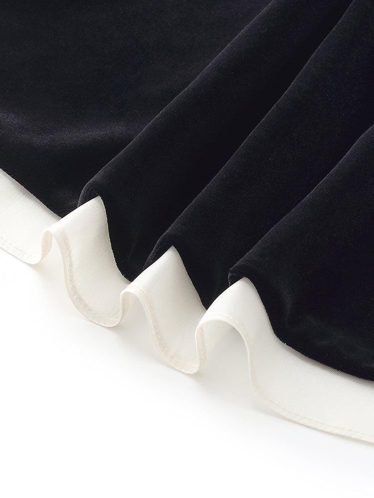 Velvet Ruffle Hem Jacket And Pants Two-Piece Set Product Image