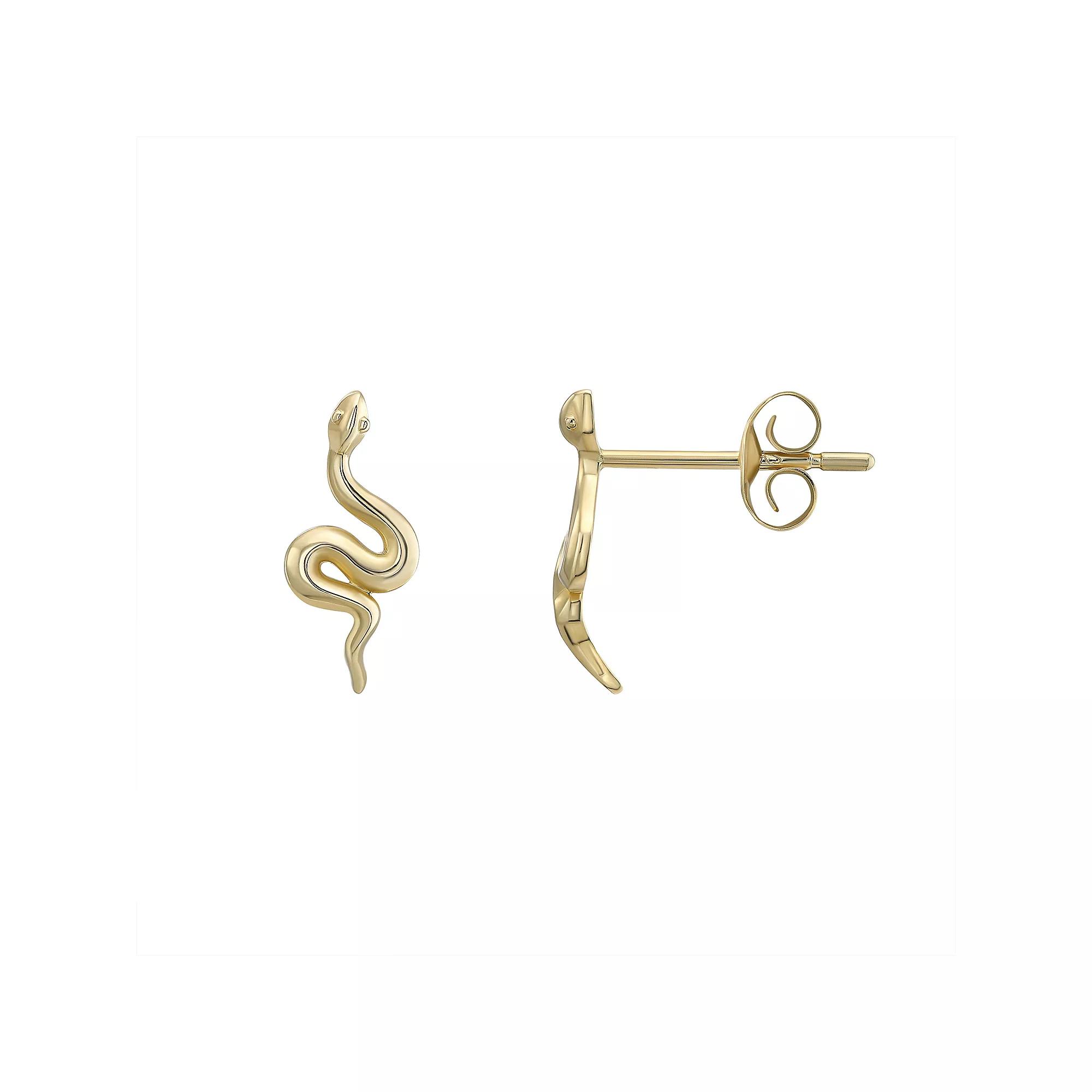 Forever 14K Snake Stud Earrings, Women's, 14k Gold Product Image