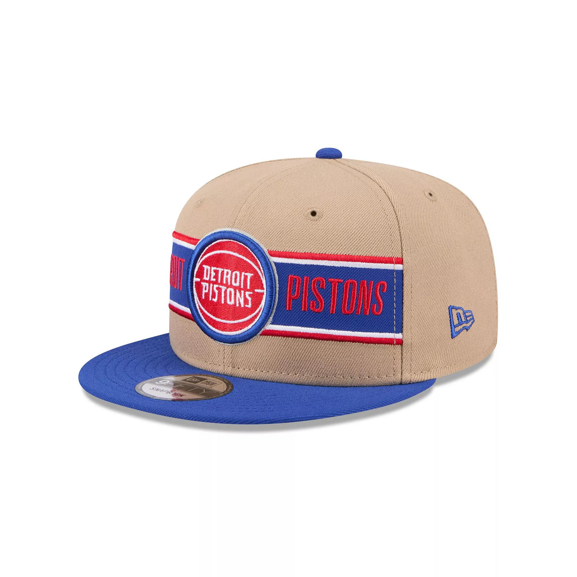 Men's New Era Tan/Blue Detroit Pistons 2024 NBA Draft 9FIFTY Snapback Hat, Pis Team Product Image
