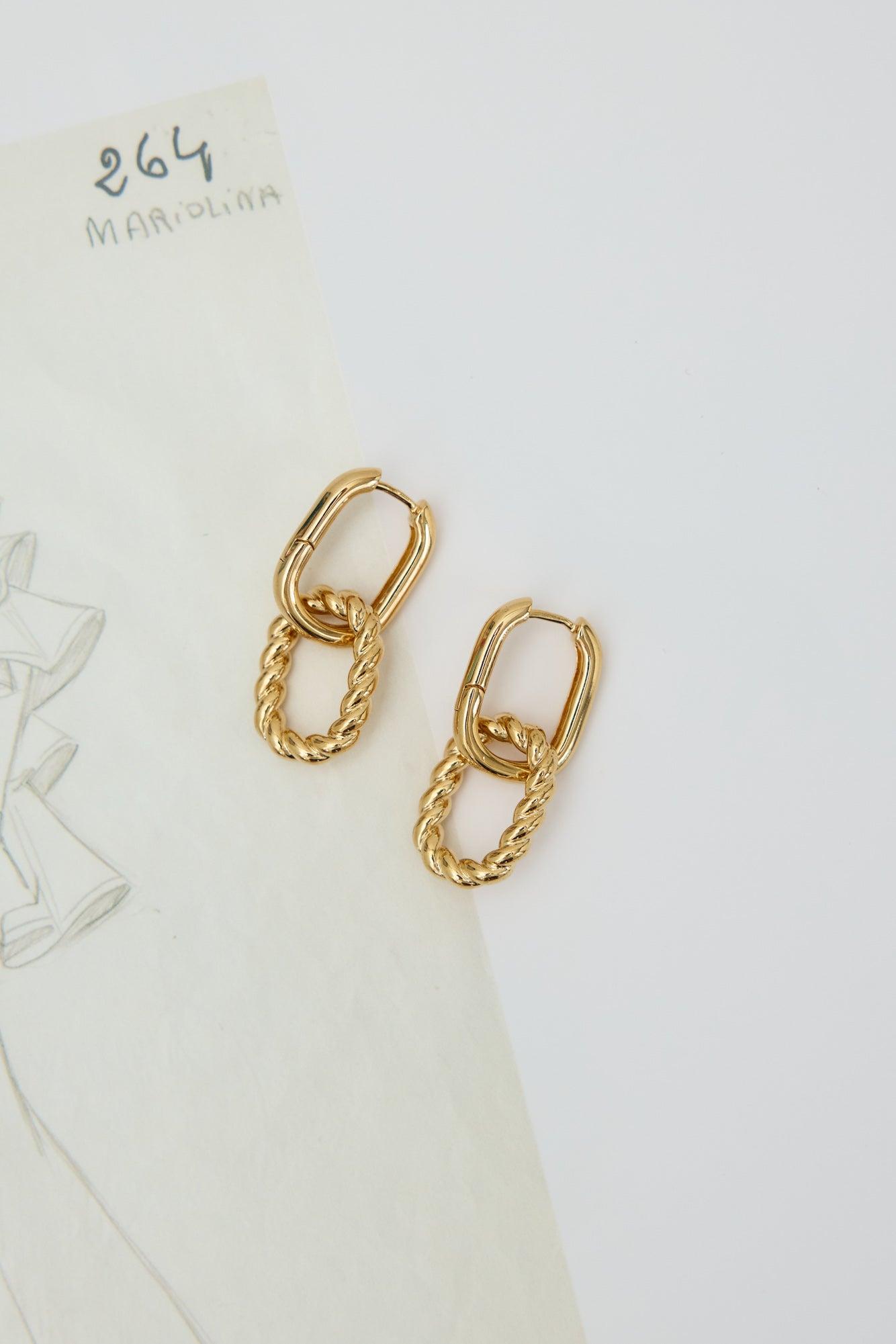 Stylist Choice Earrings Gold Product Image