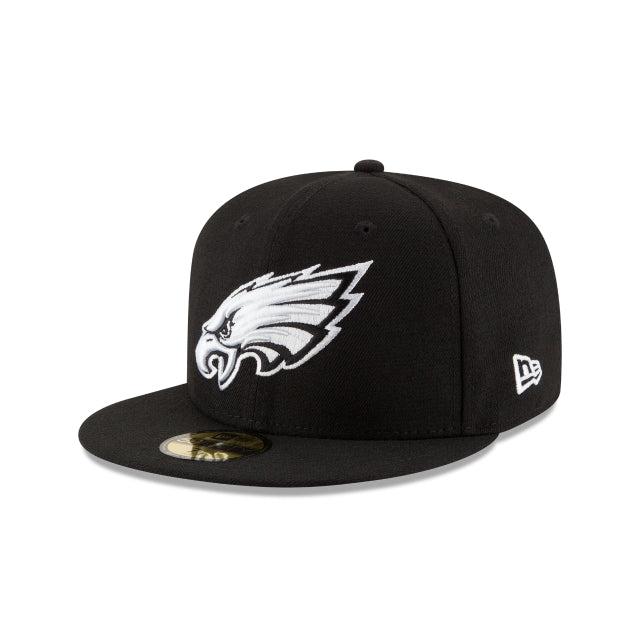 Philadelphia Eagles Black & White 59FIFTY Fitted Hat Male Product Image