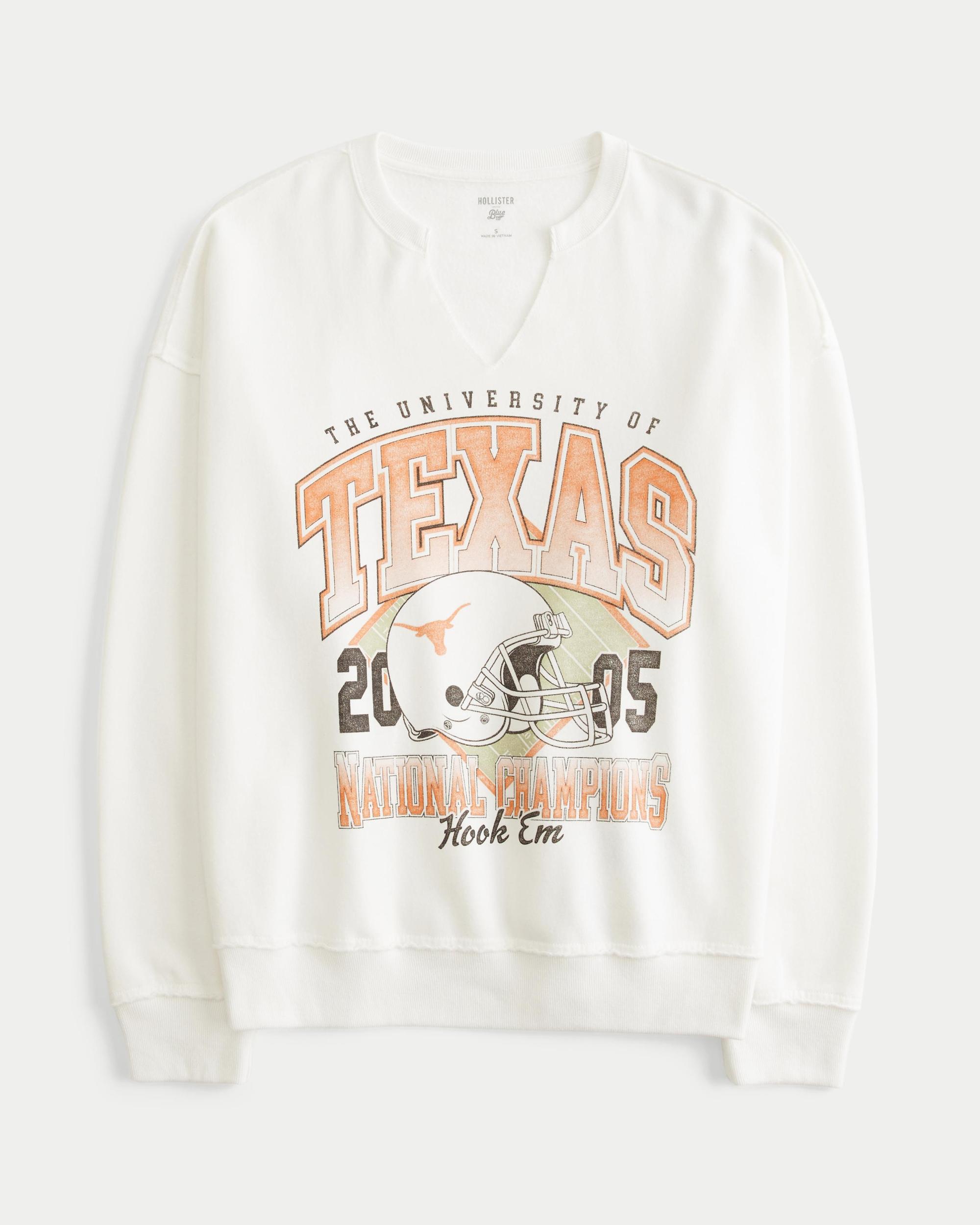 Oversized Camo Number Graphic Notch-Neck Sweatshirt Product Image