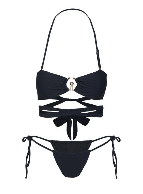 Southall Strapless Bikini Top Black Product Image