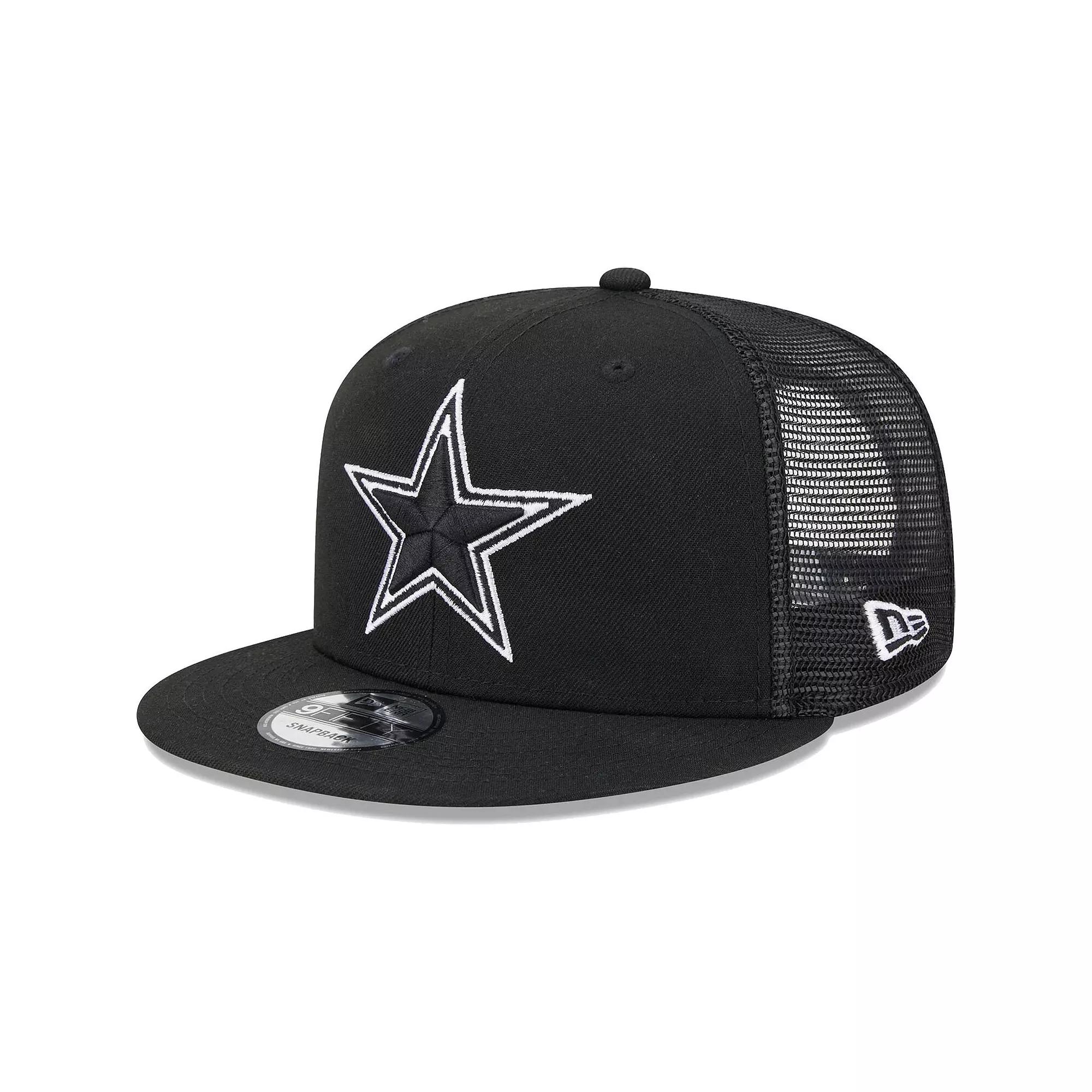 Men's New Era Black Dallas Cowboys Main Trucker 9FIFTY Snapback Hat Product Image
