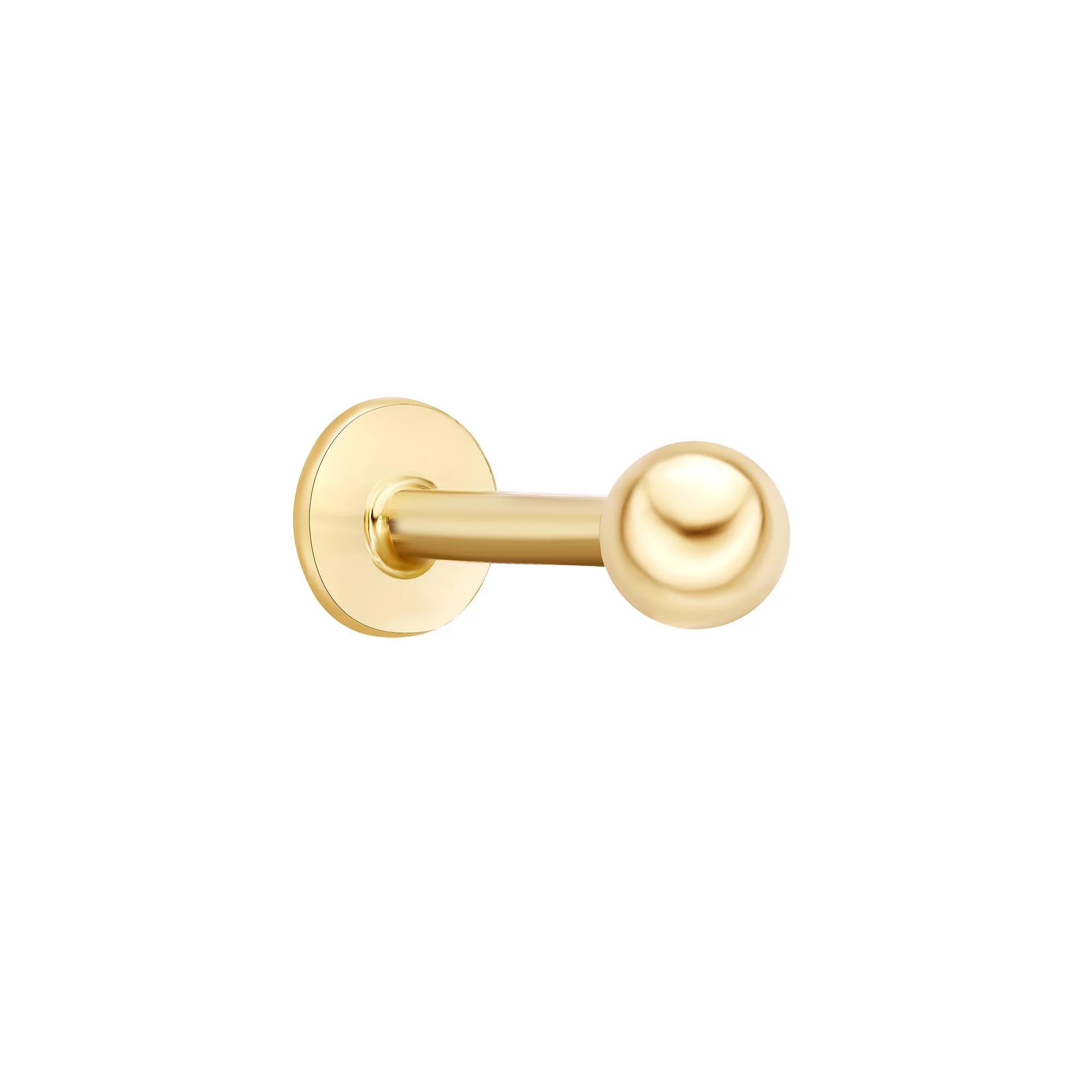 Lila Moon 14k Gold 3 mm Labret Lip Stud, Womens Product Image