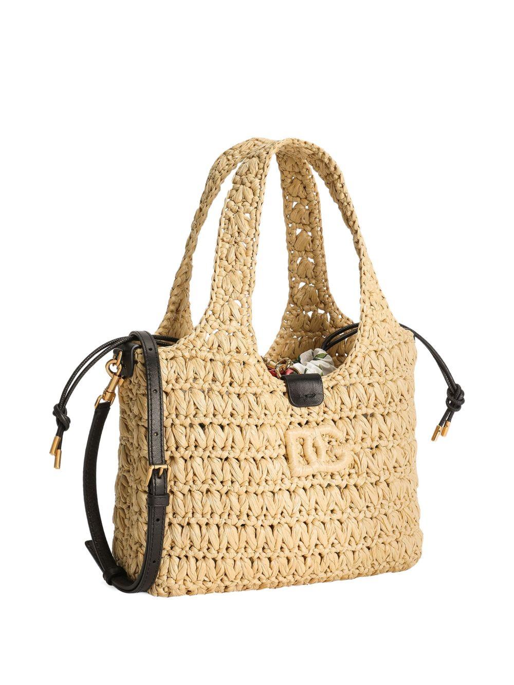 woven-raffia tote bag Product Image