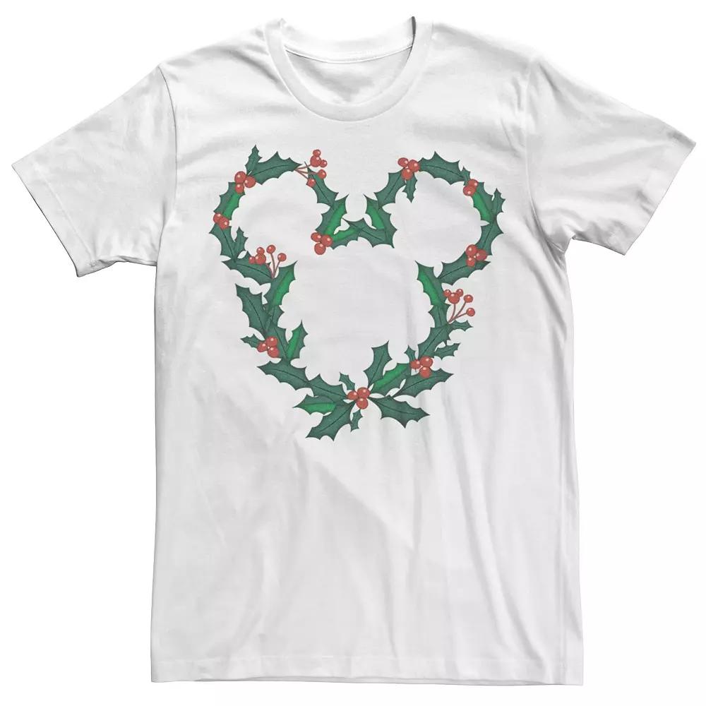 Disney's Mickey Mouse Men's Christmas Wreath Design Tee,  Product Image