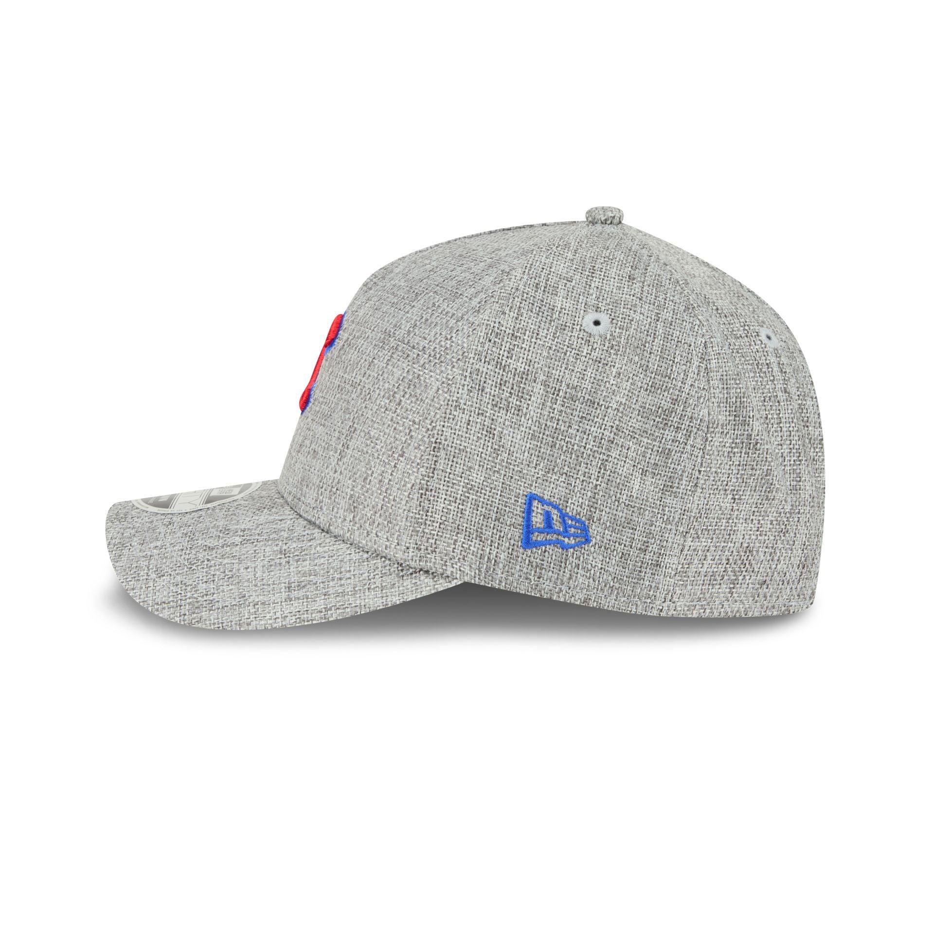 Chicago Cubs Cotton Weave Gray 9FORTY M-Crown A-Frame Snapback Hat Male Product Image