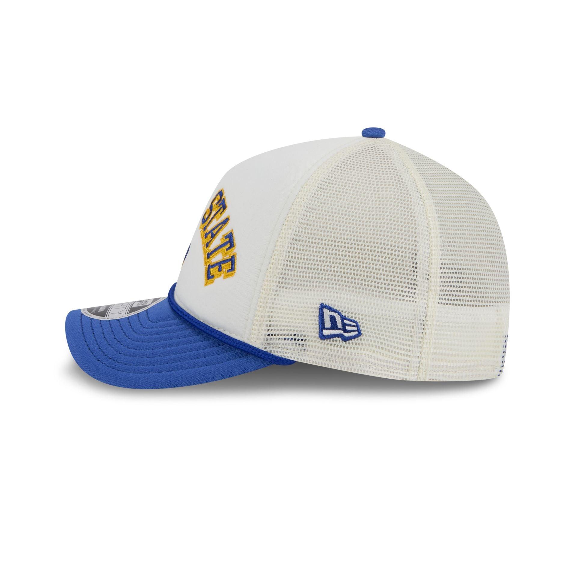 Golden State Warriors Chrome Arch 9FORTY M-Crown A-Frame Trucker Hat Male Product Image