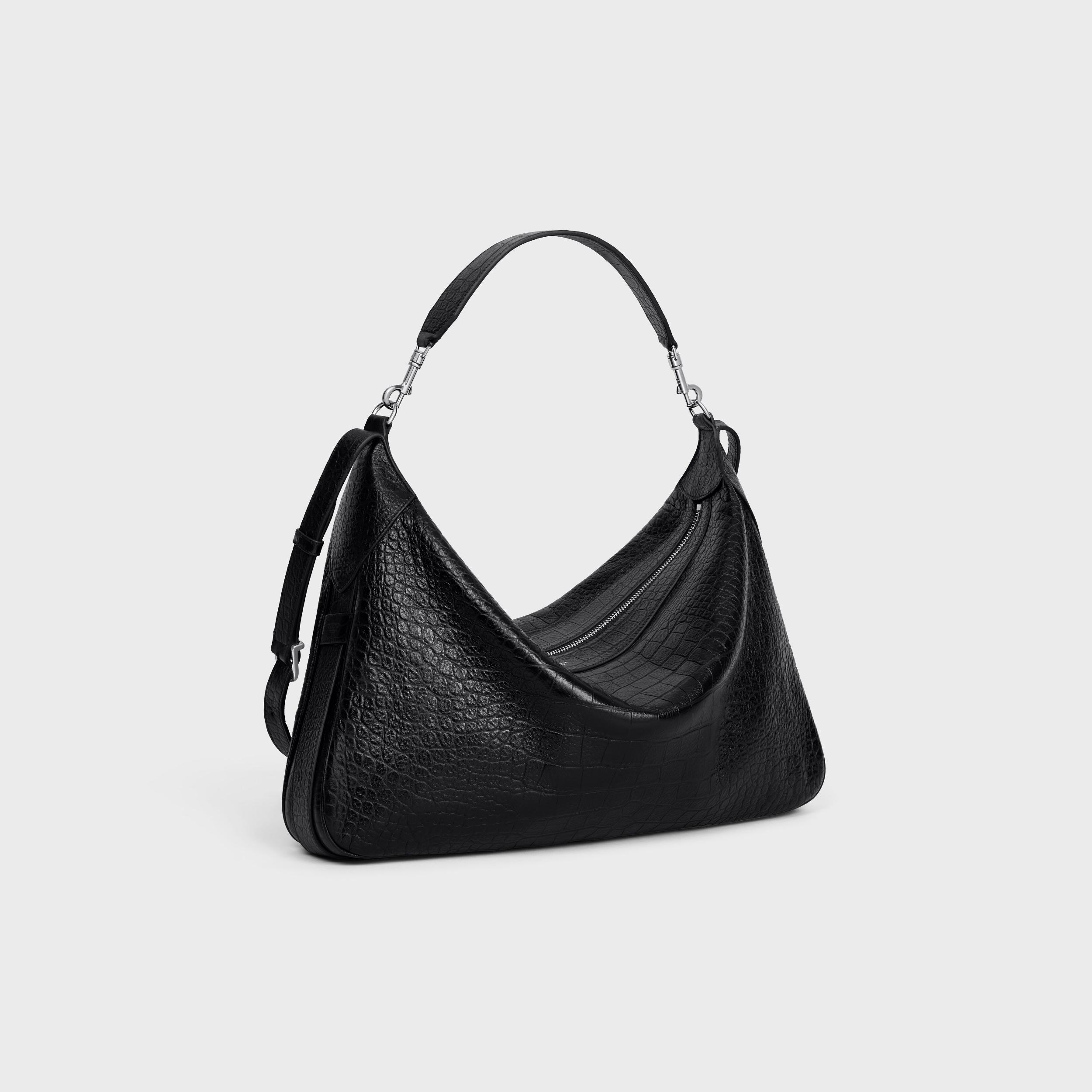 Large Strap Romy IN CROCODILE EMBOSSED DEERSKIN Product Image