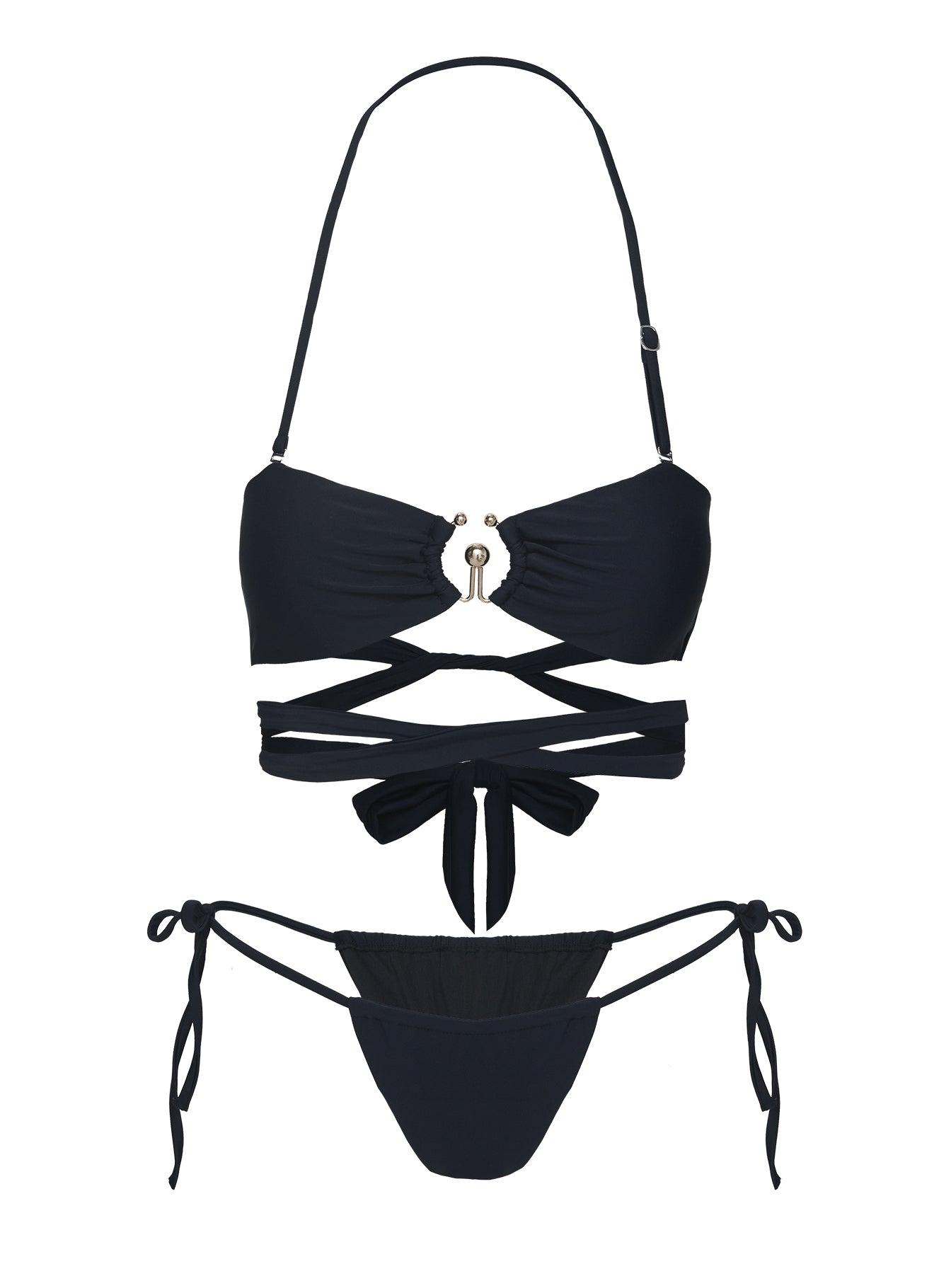 Southall Strapless Bikini Top Black Product Image